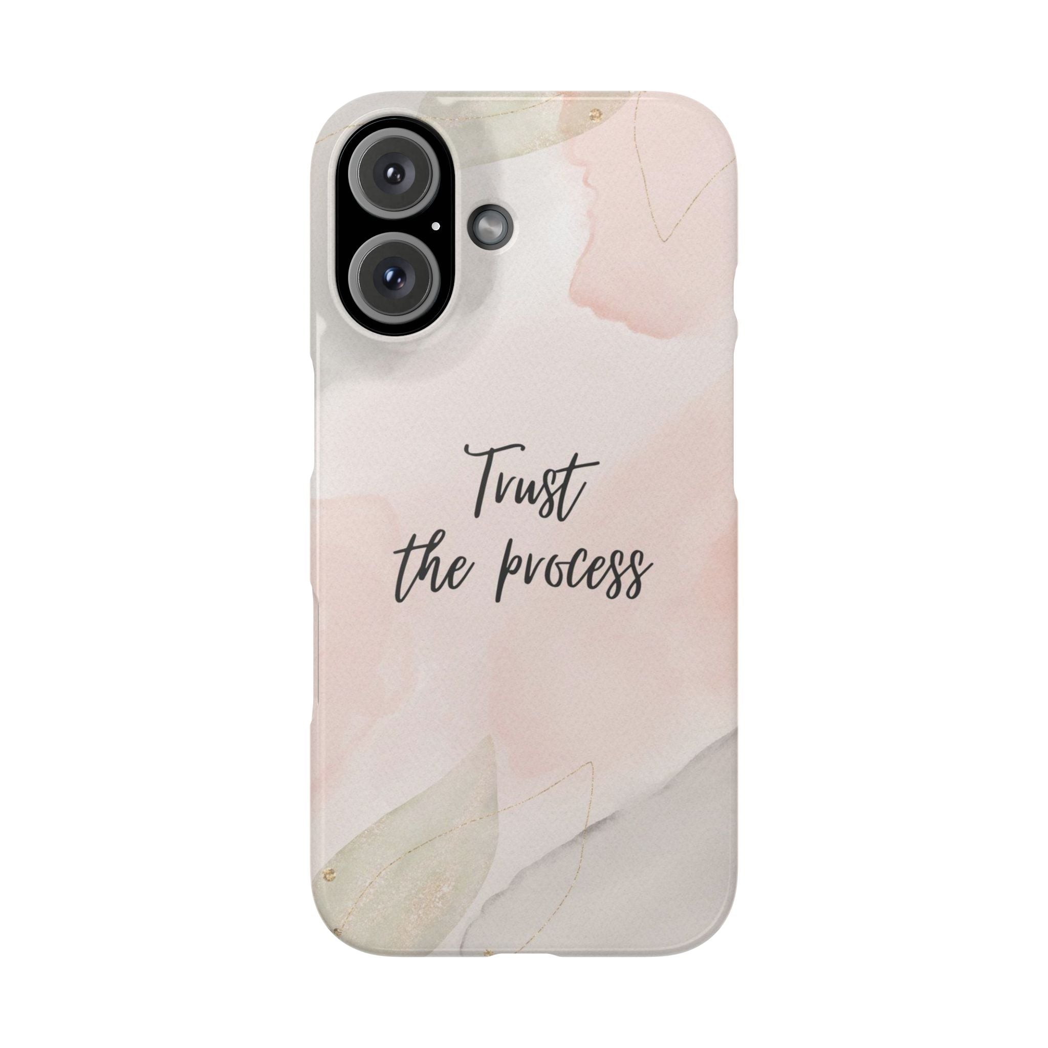 Slim Phone Case — Trust the Process Floral Watercolor Phone Cover