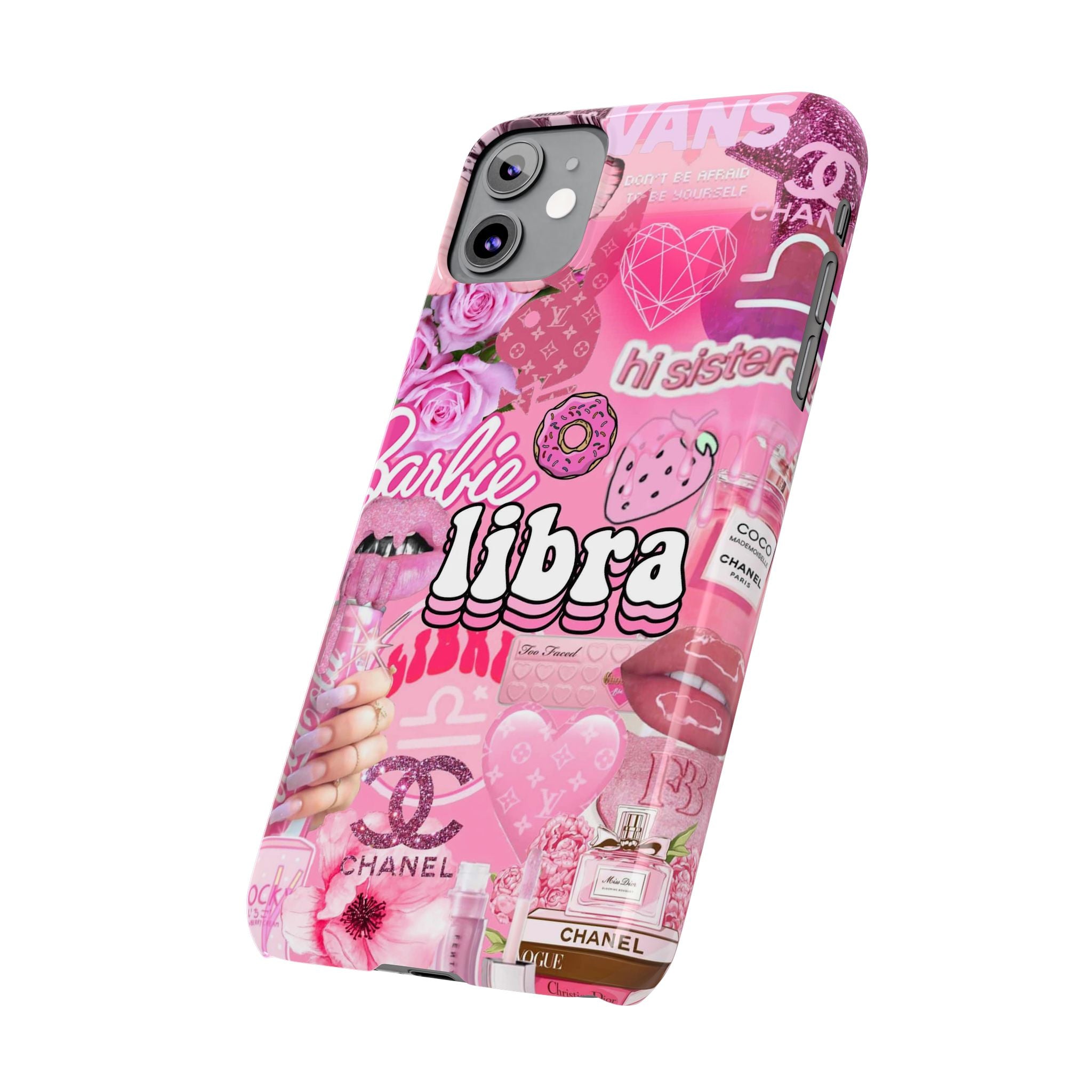 Libra Pink Collage Slim Phone Case