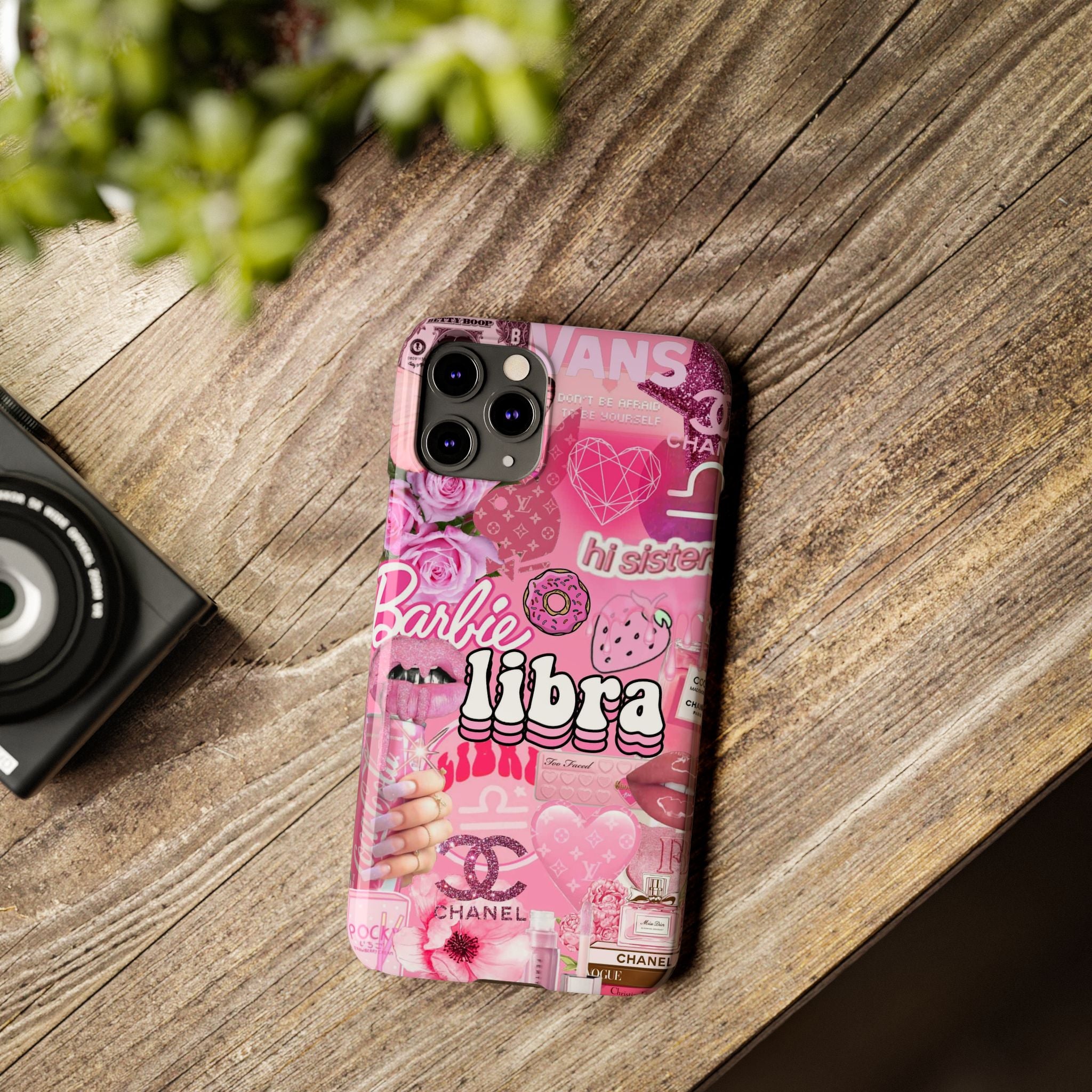 Libra Pink Collage Slim Phone Case