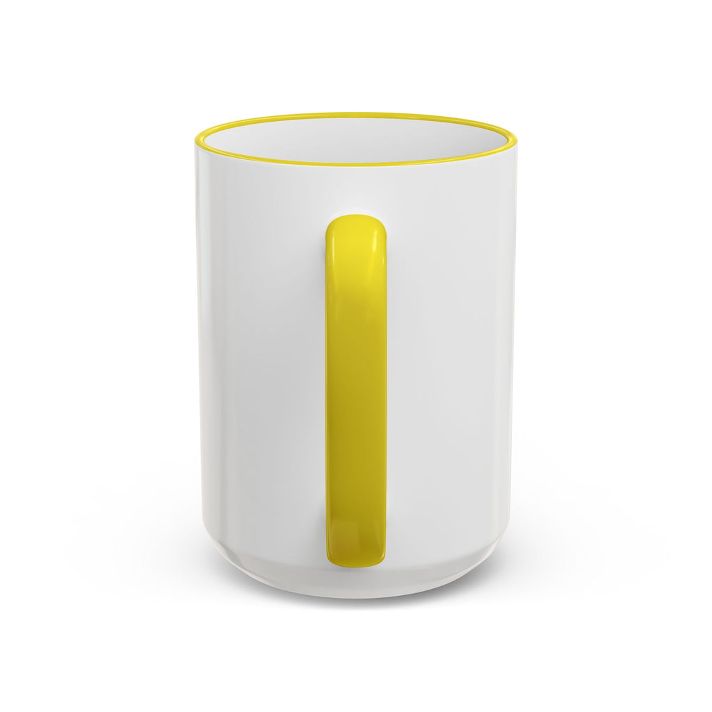 Life Begins After Coffee Accent Rim Mug — Cute Script Coffee Lover Gift (11oz/15oz)