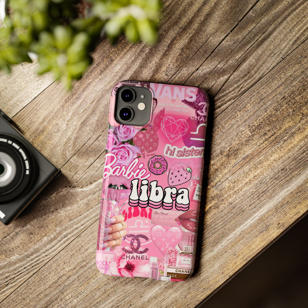 Libra Pink Collage Slim Phone Case