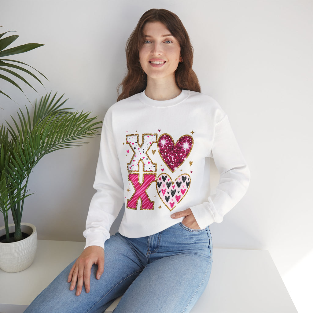 Valentine XOXO Heart Crewneck Sweatshirt