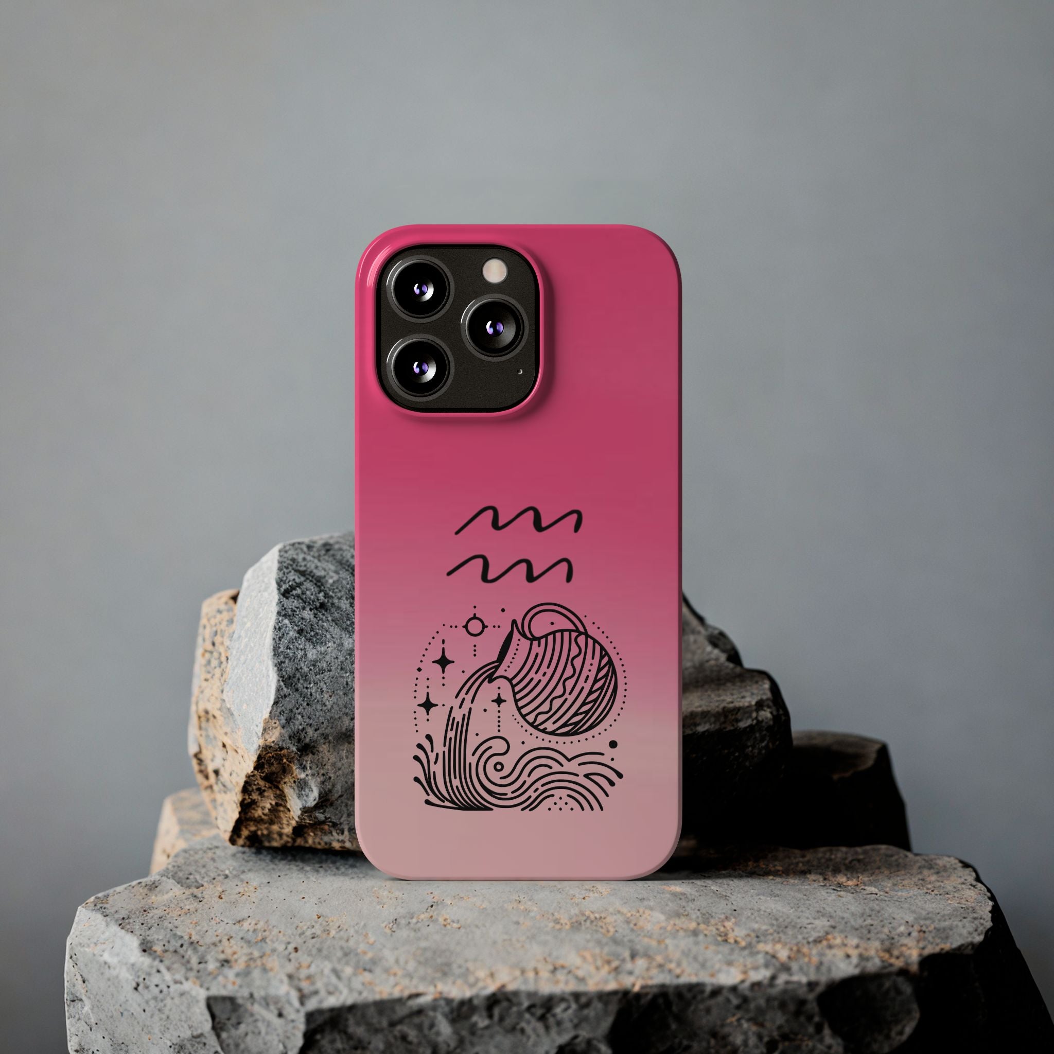 Aquarius Slim Phone Case - Zodiac Astrology Birthday Gift