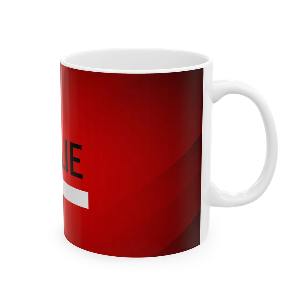 Personalized Name Red Ceramic Mug – Personalized 11oz or 15oz Coffee Cup