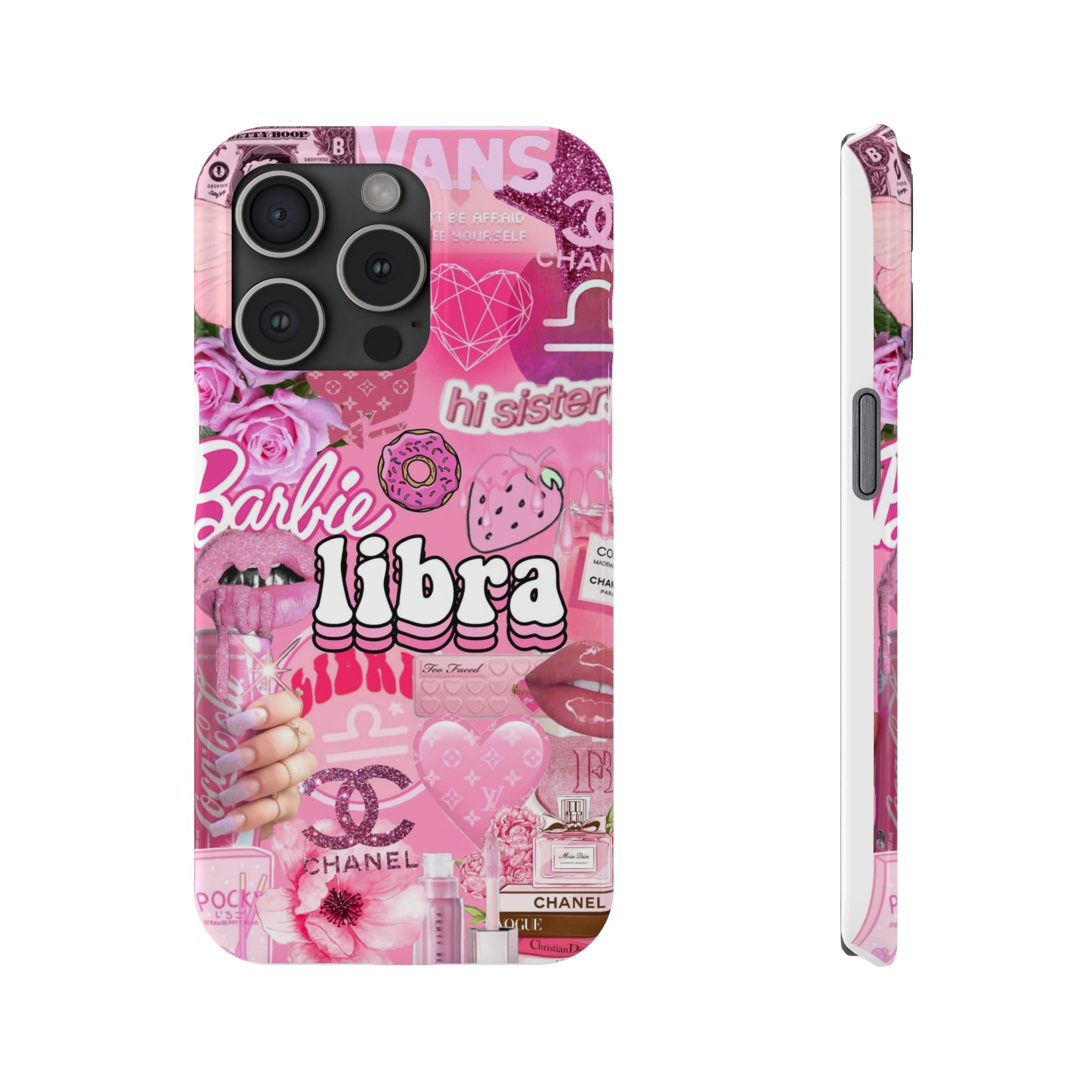 Libra Pink Collage Slim Phone Case
