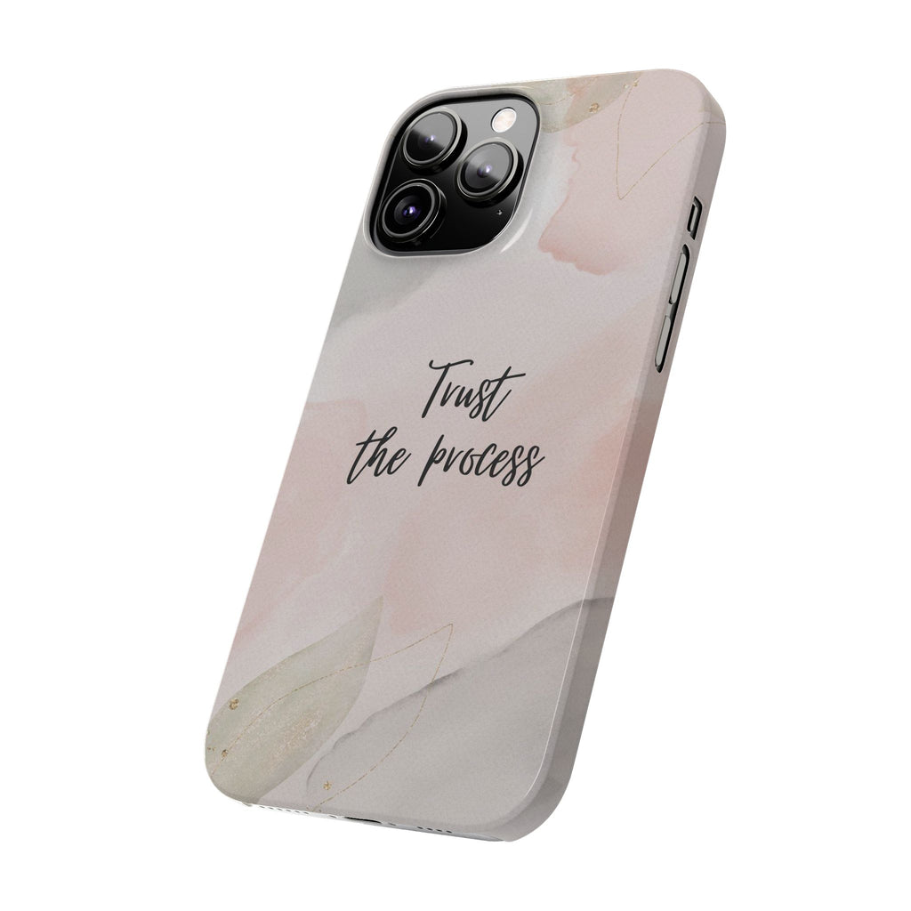 Slim Phone Case — Trust the Process Floral Watercolor Phone Cover