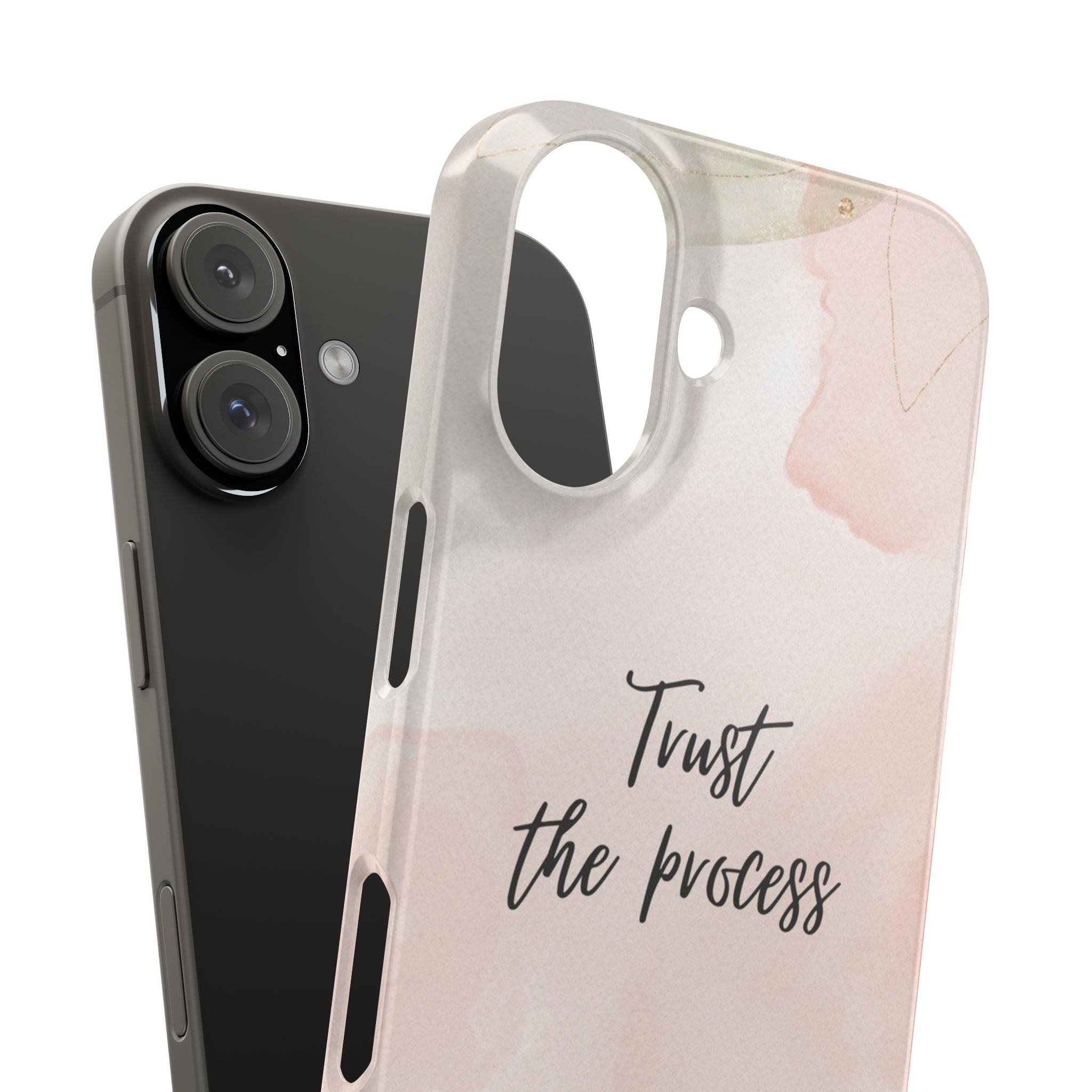 Slim Phone Case — Trust the Process Floral Watercolor Phone Cover