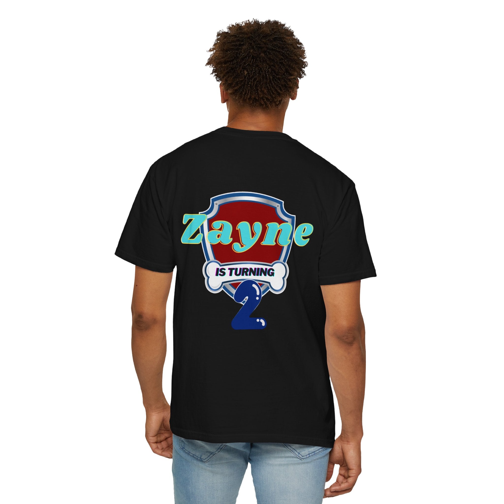 Kids' Paw Patrol Birthday T-Shirt — "Zayne Daddy 2" Personalized Party Tee