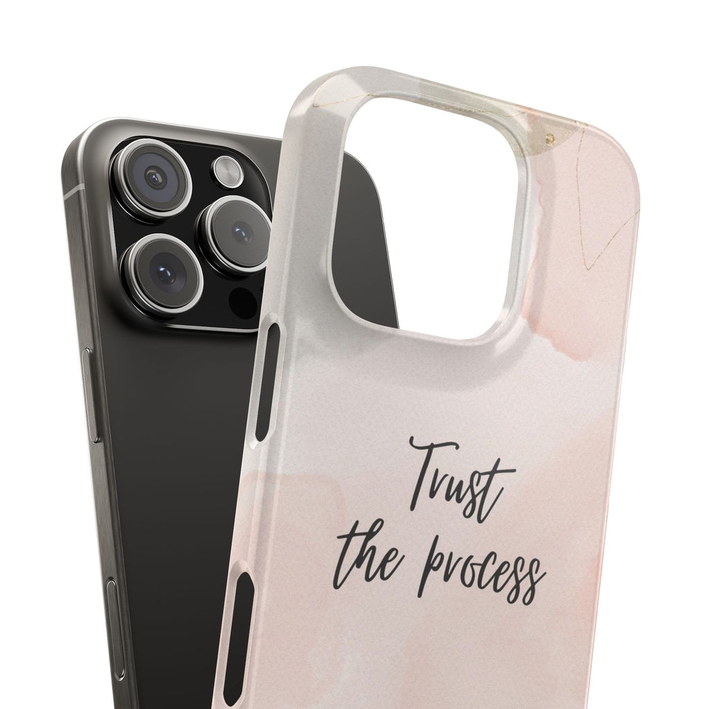 Slim Phone Case — Trust the Process Floral Watercolor Phone Cover