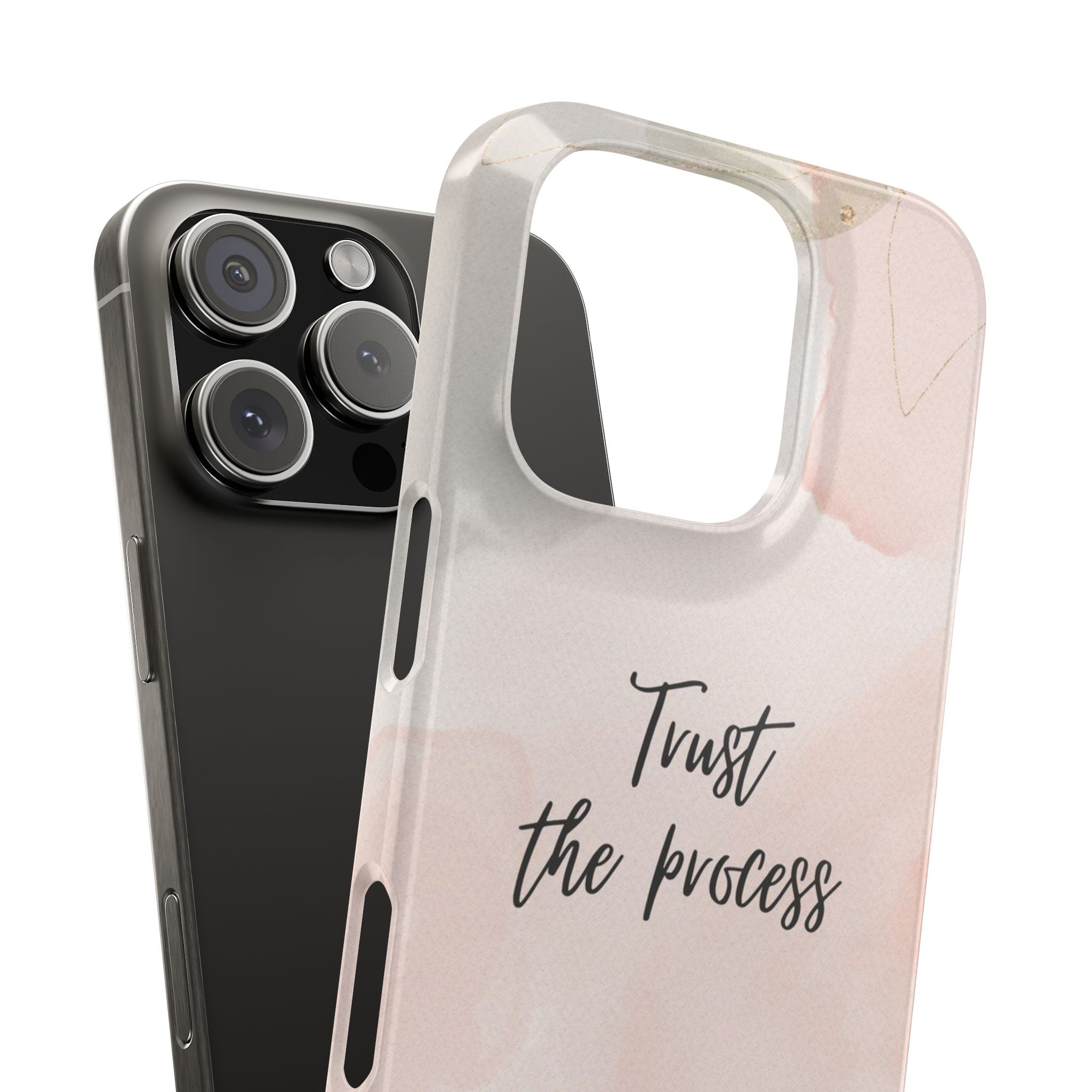 Slim Phone Case — Trust the Process Floral Watercolor Phone Cover