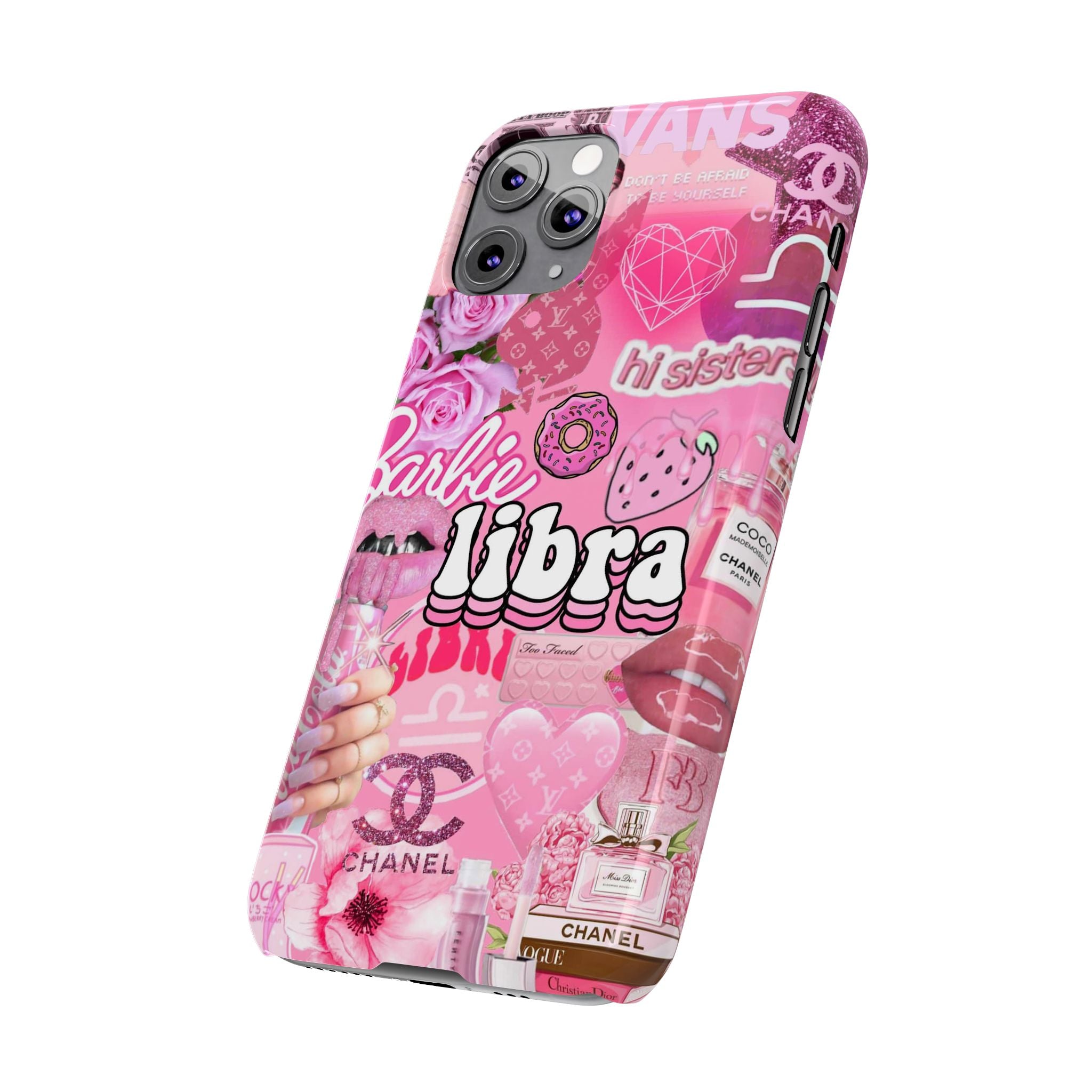 Libra Pink Collage Slim Phone Case