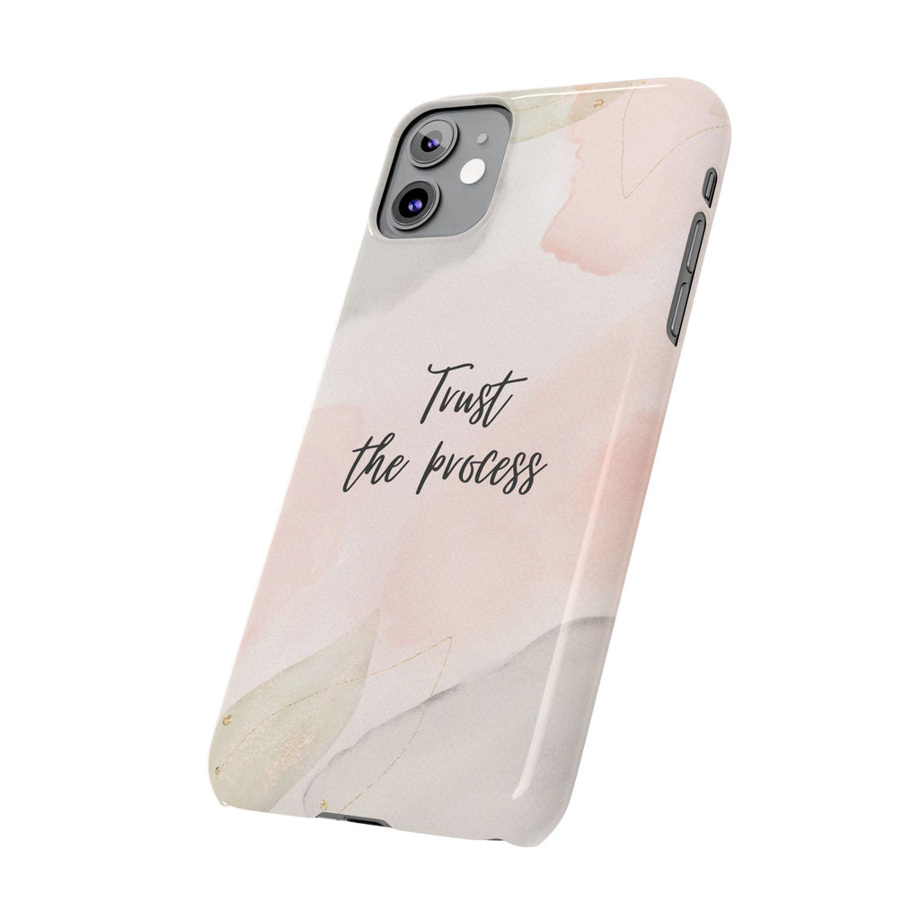 Slim Phone Case — Trust the Process Floral Watercolor Phone Cover