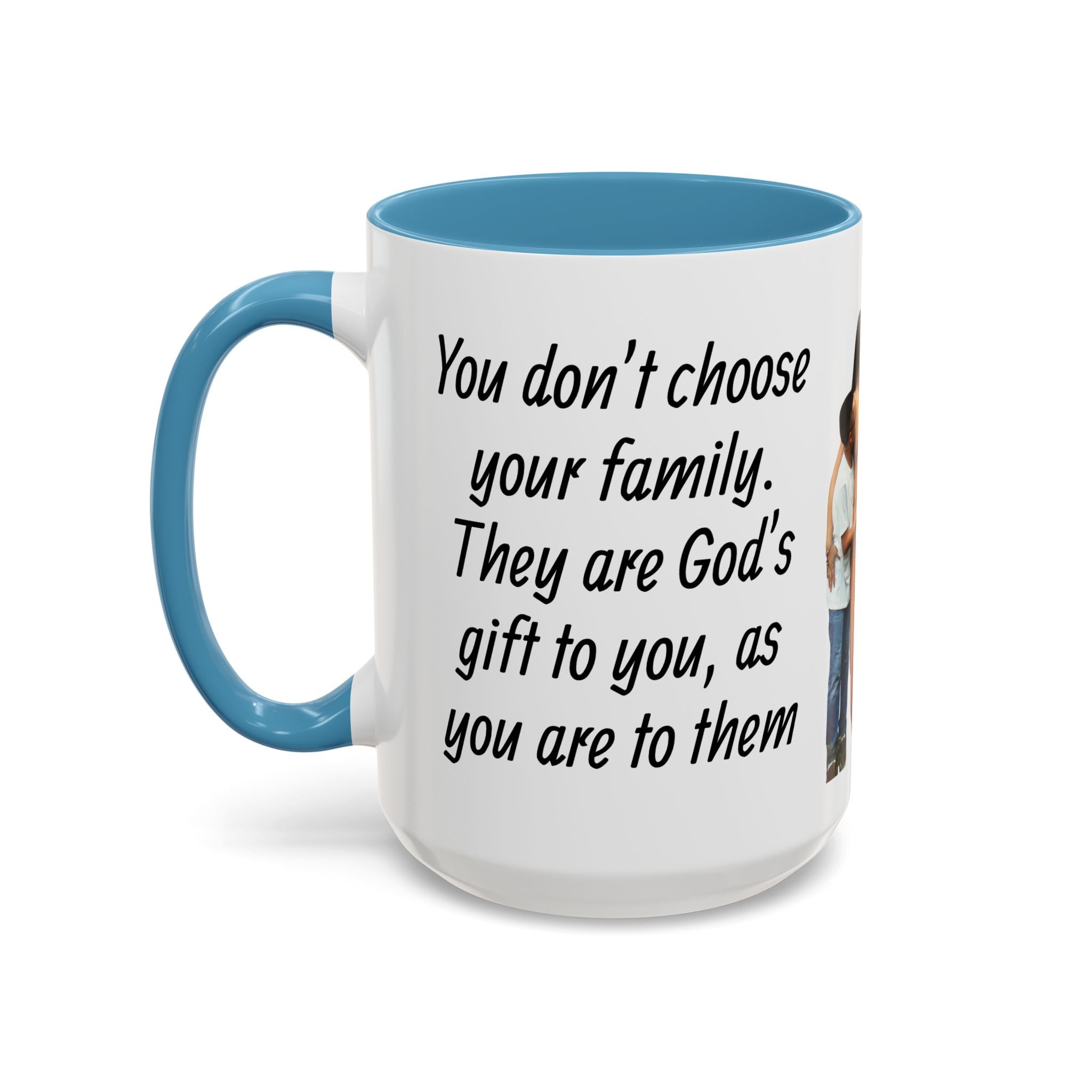 Personalized Family Photo Accent Coffee Mug — Custom 11/15oz Gift