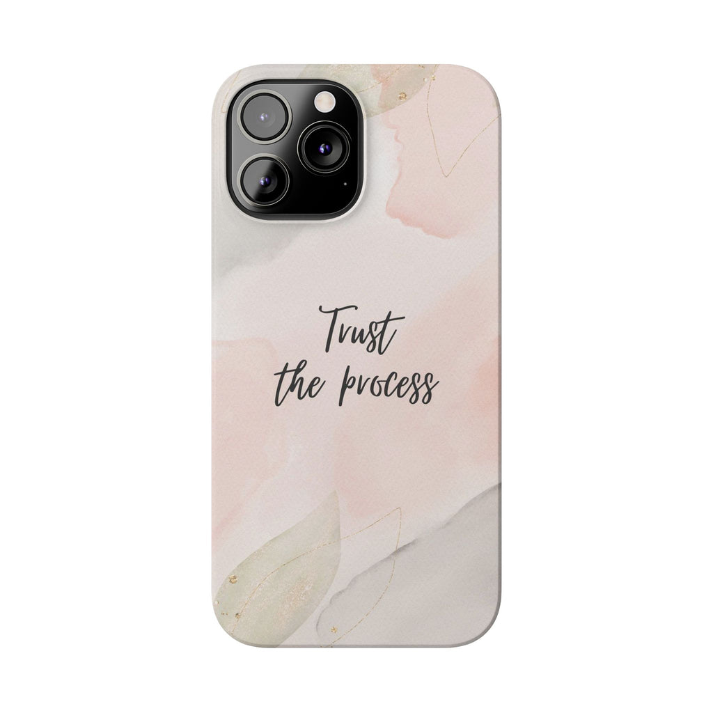 Slim Phone Case — Trust the Process Floral Watercolor Phone Cover