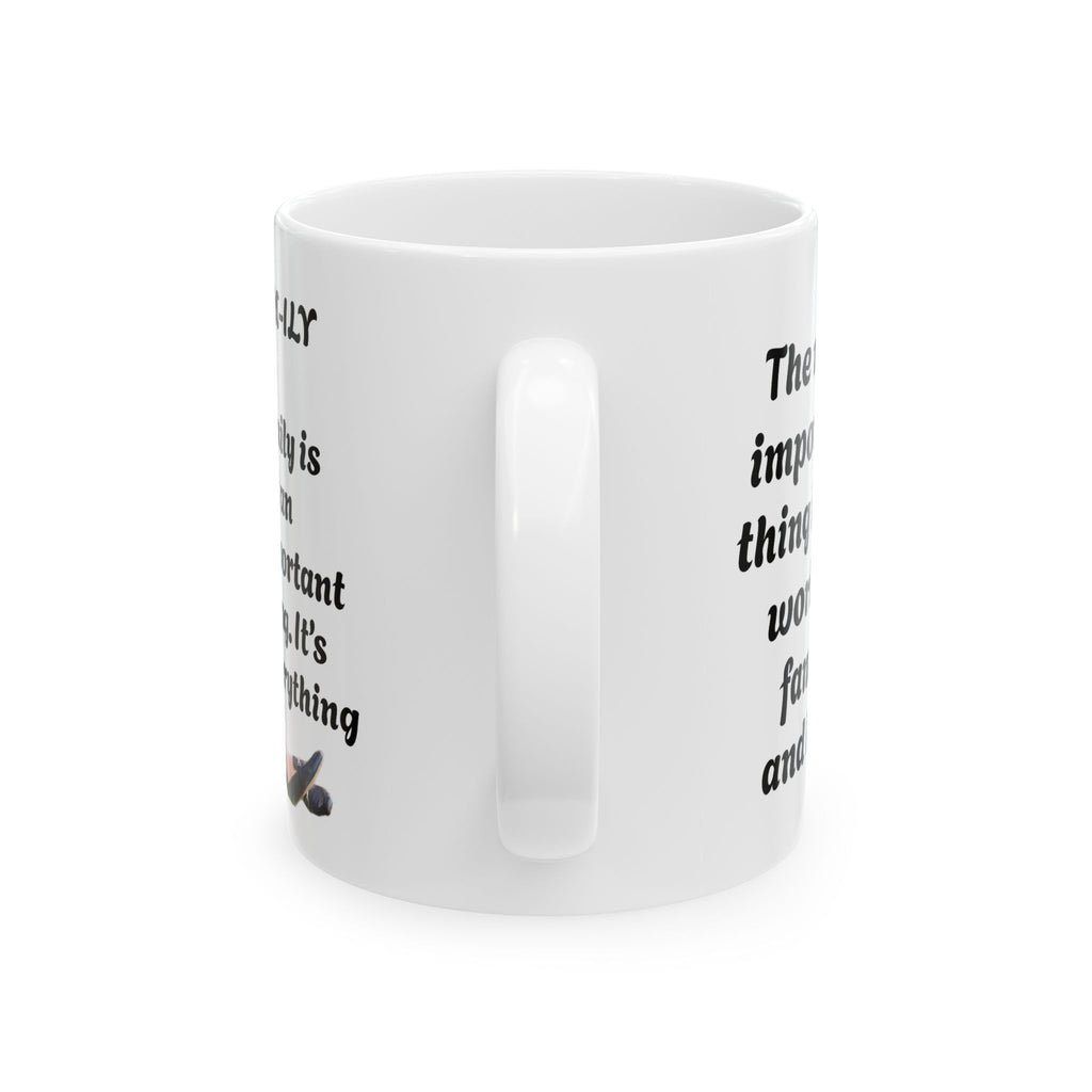 Family Photo Ceramic Mug - Personalized Photo Coffee Cup with Heart Accent (11oz, 15oz)