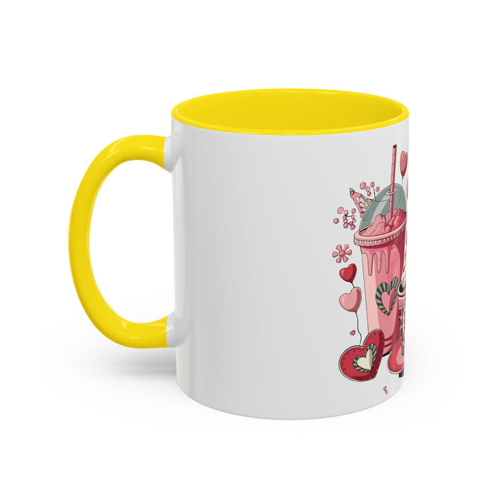 Valentine Dessert Love Accent Coffee Mug — Heart Cupcakes & Sweets 11/15oz