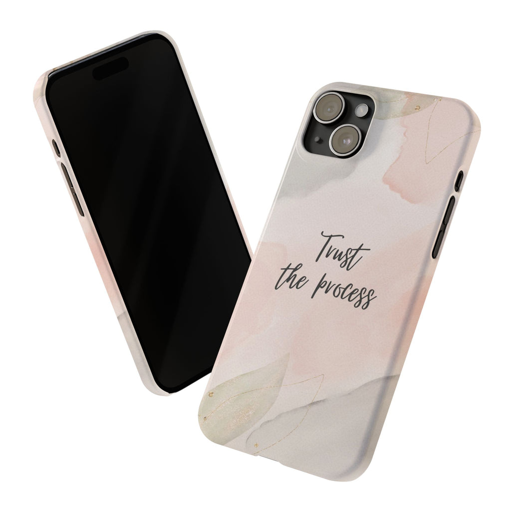Slim Phone Case — Trust the Process Floral Watercolor Phone Cover