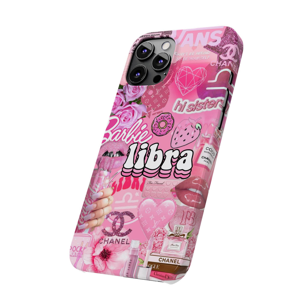 Libra Pink Collage Slim Phone Case