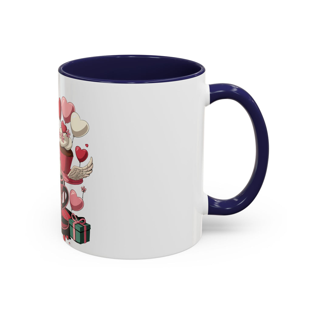 Valentine Dessert Love Accent Coffee Mug — Heart Cupcakes & Sweets 11/15oz
