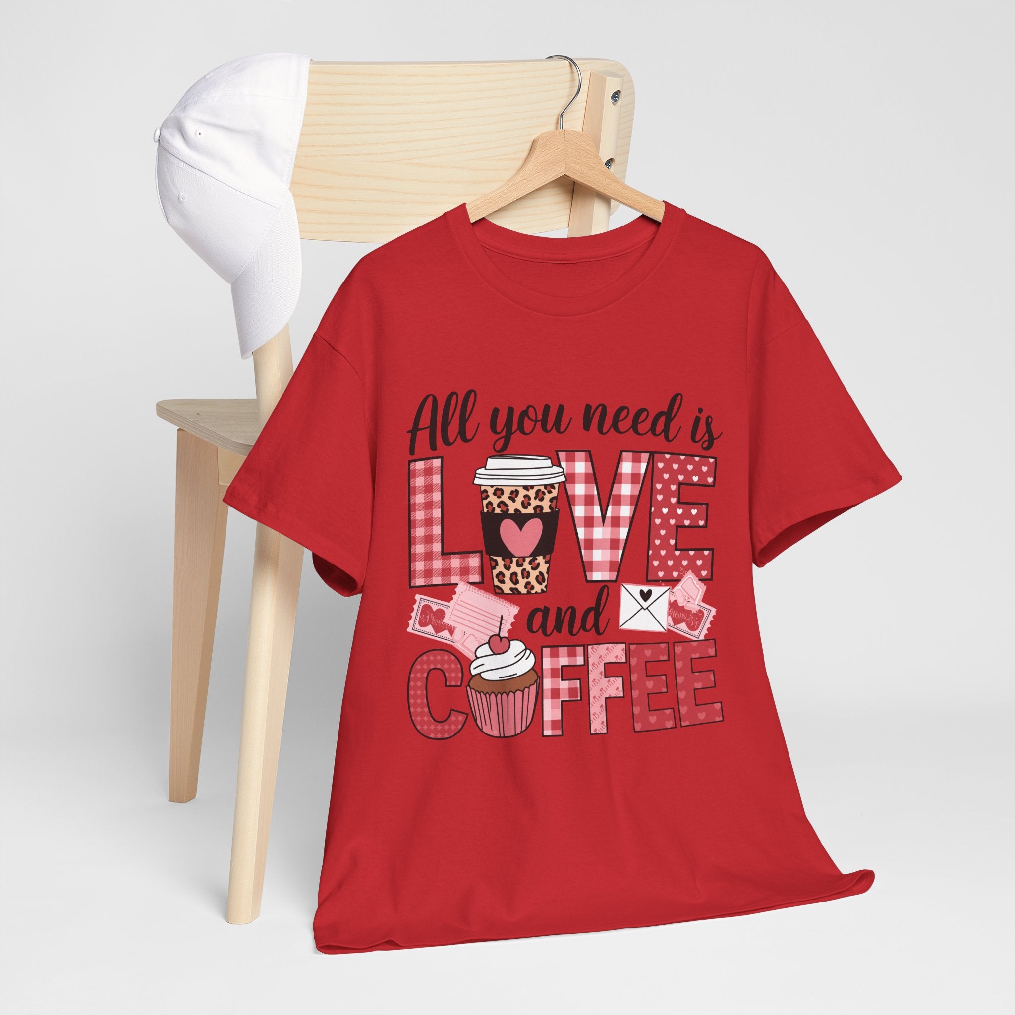 All You Need Is Love and Coffee T-Shirt — Valentine Coffee Tee