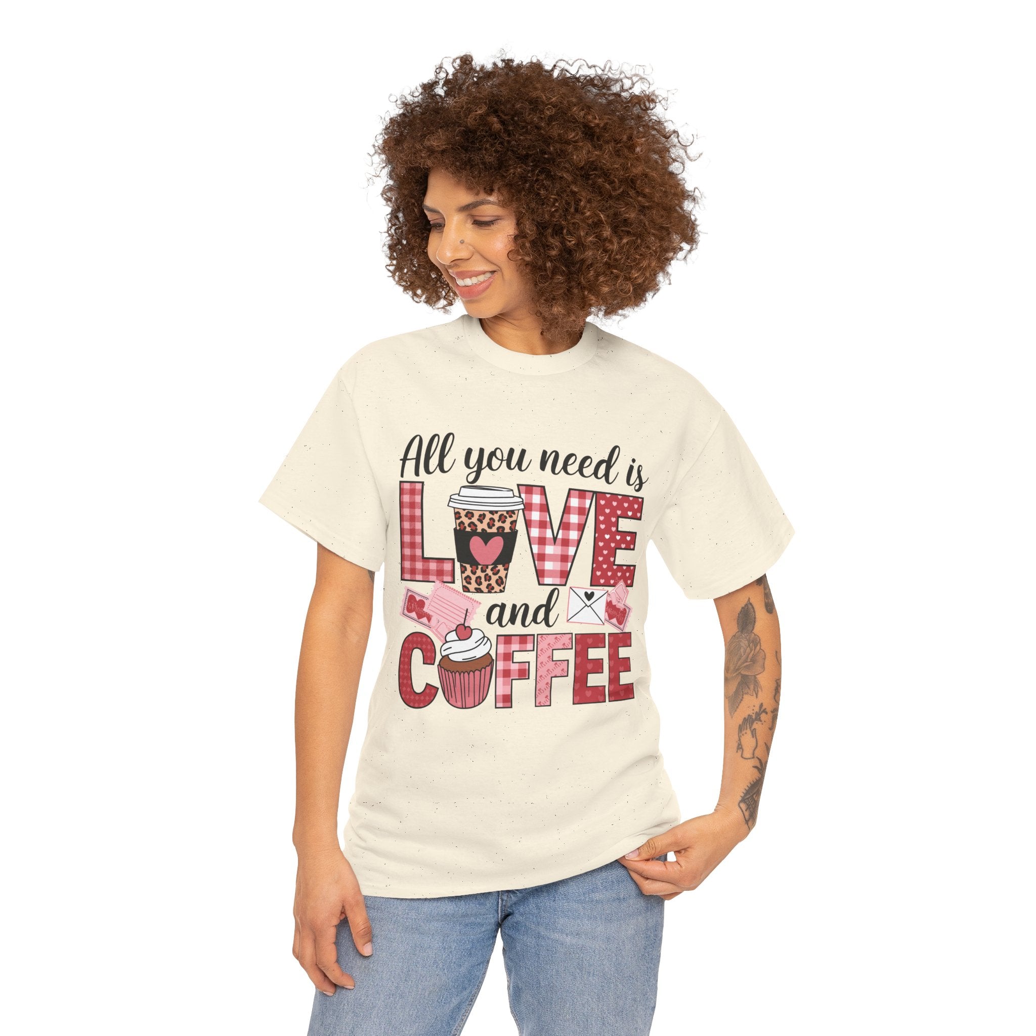 All You Need Is Love and Coffee T-Shirt — Valentine Coffee Tee