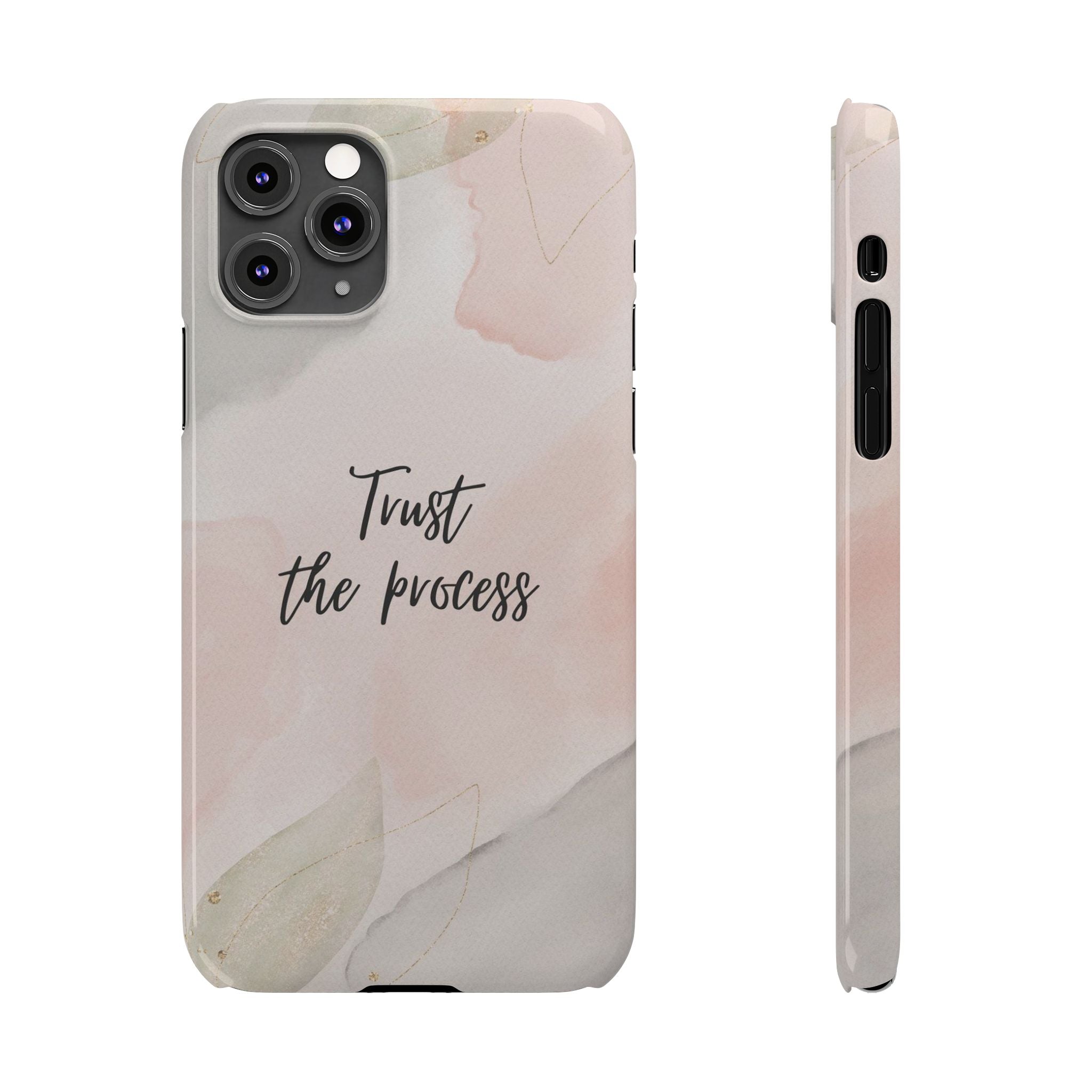 Slim Phone Case — Trust the Process Floral Watercolor Phone Cover