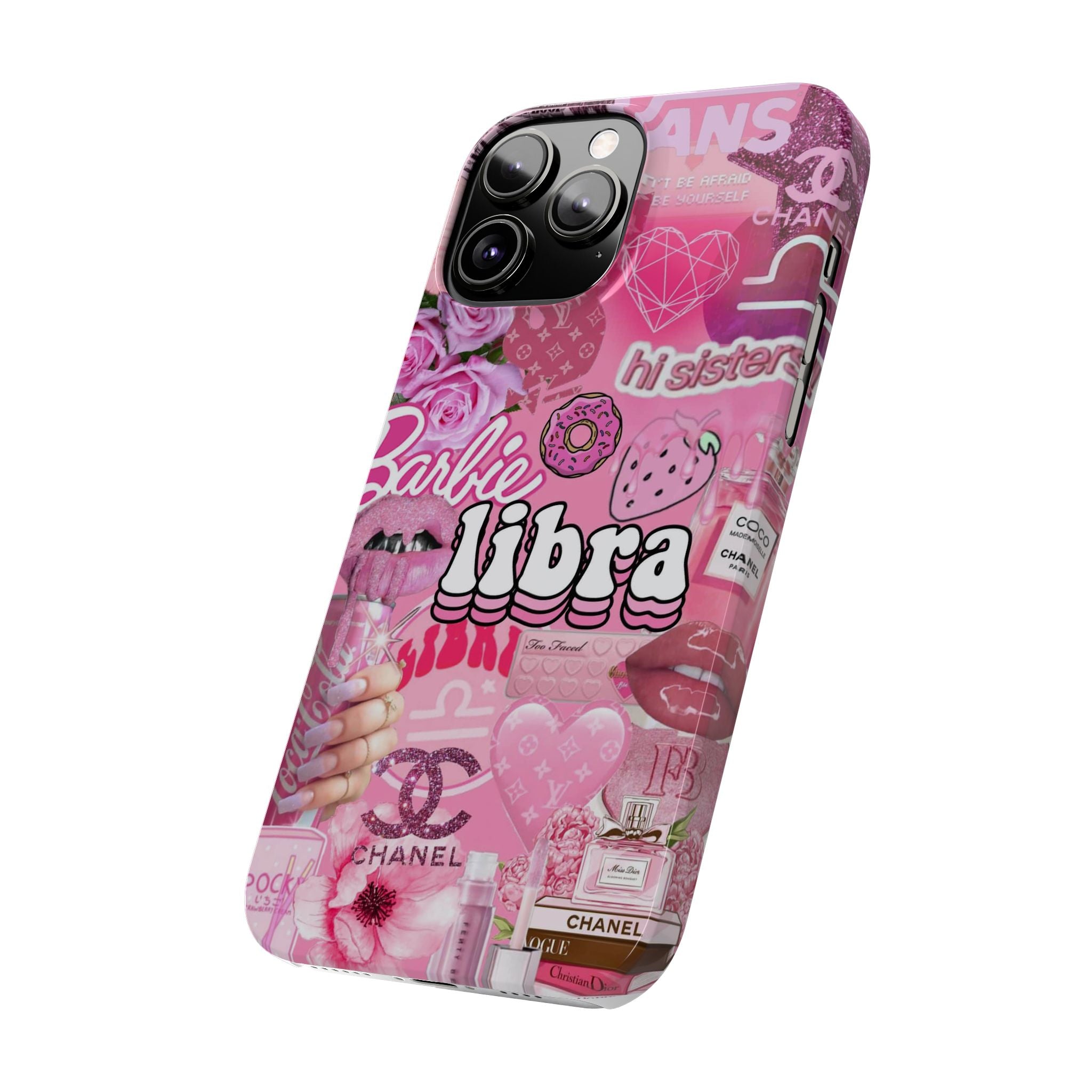 Libra Pink Collage Slim Phone Case