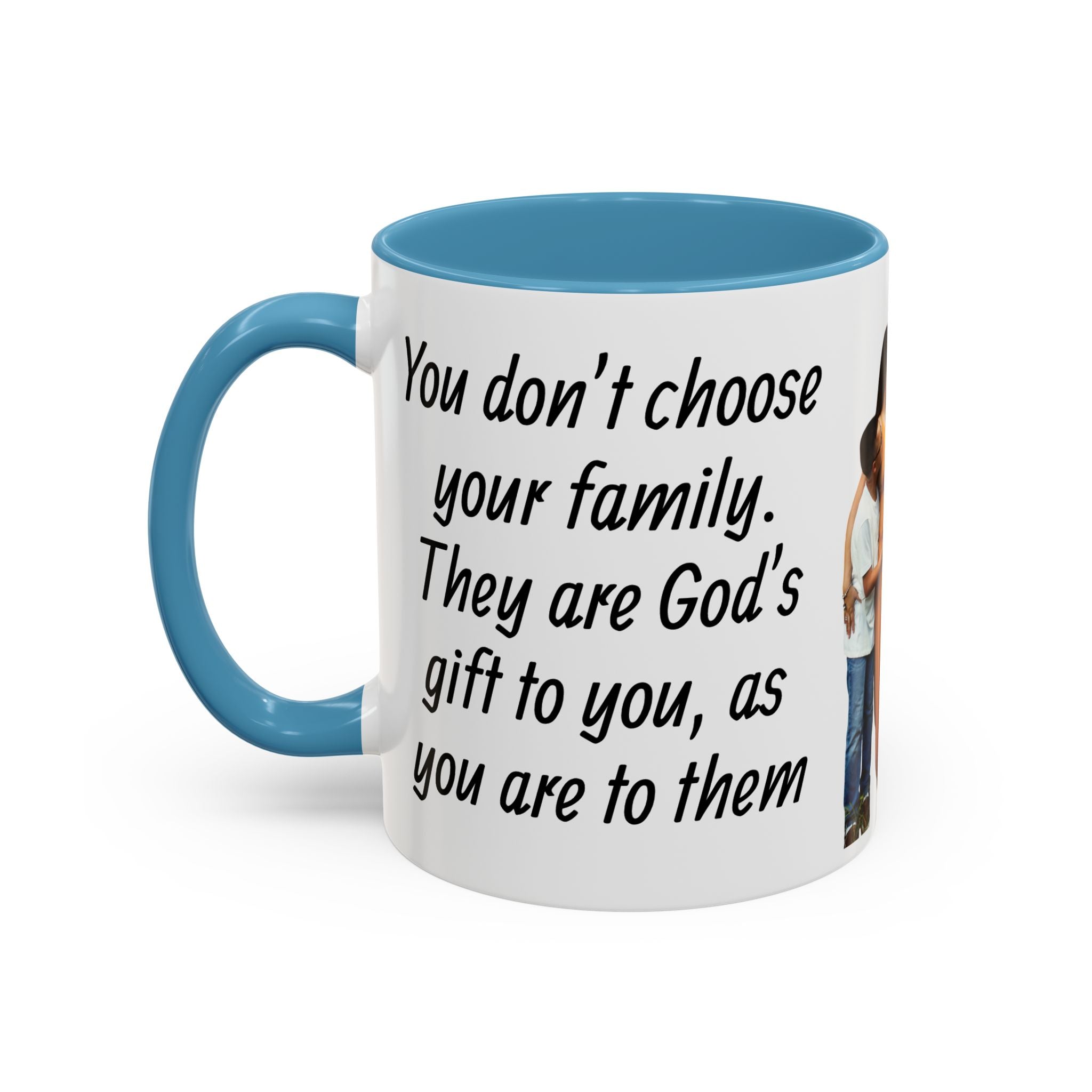 Personalized Family Photo Accent Coffee Mug — Custom 11/15oz Gift