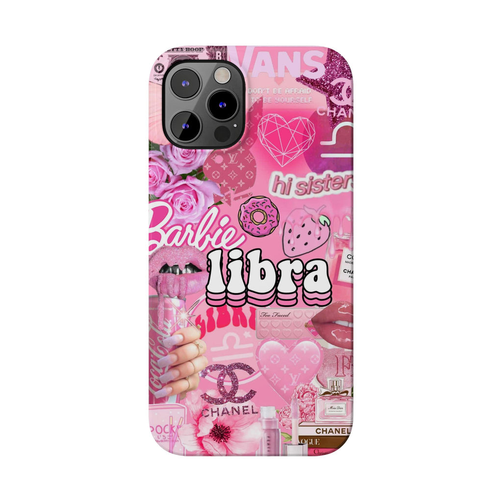 Libra Pink Collage Slim Phone Case