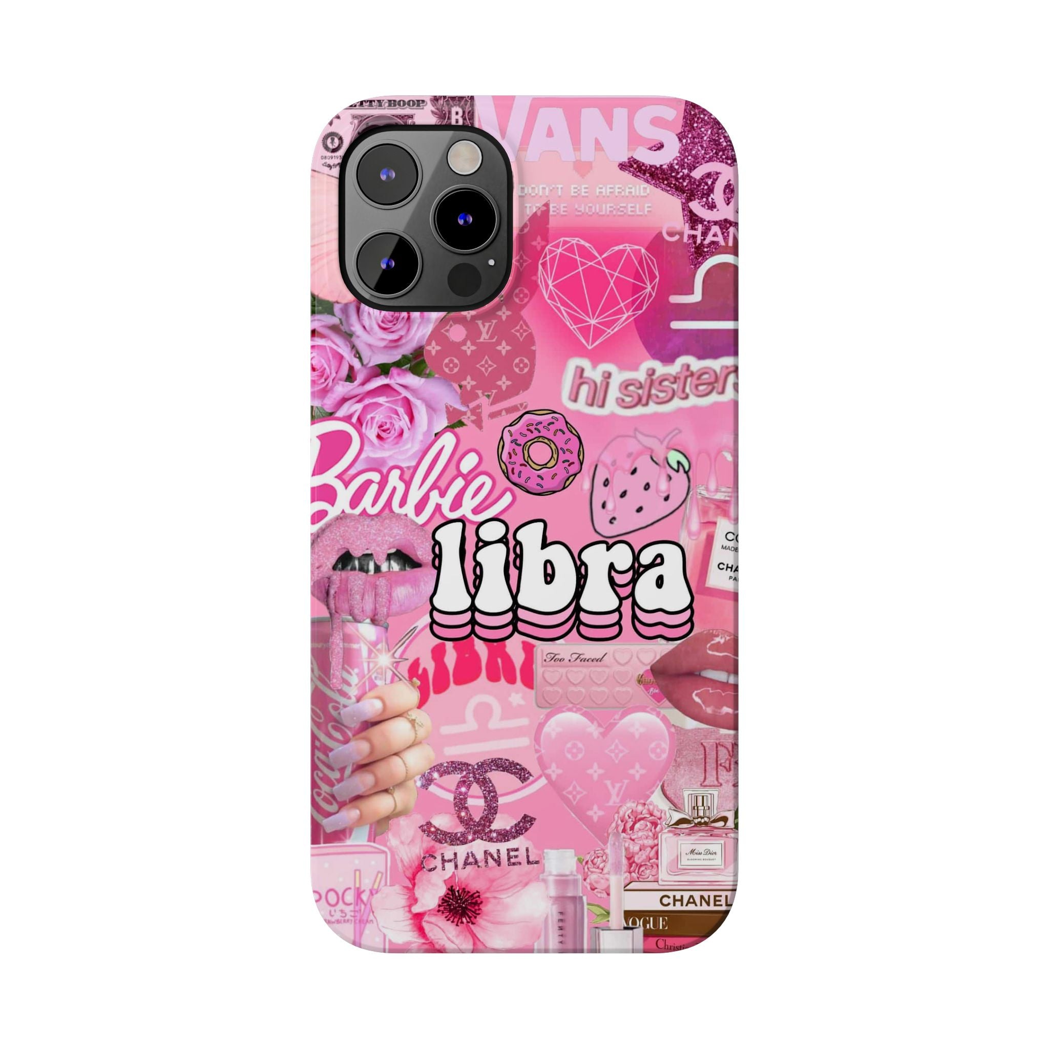 Libra Pink Collage Slim Phone Case