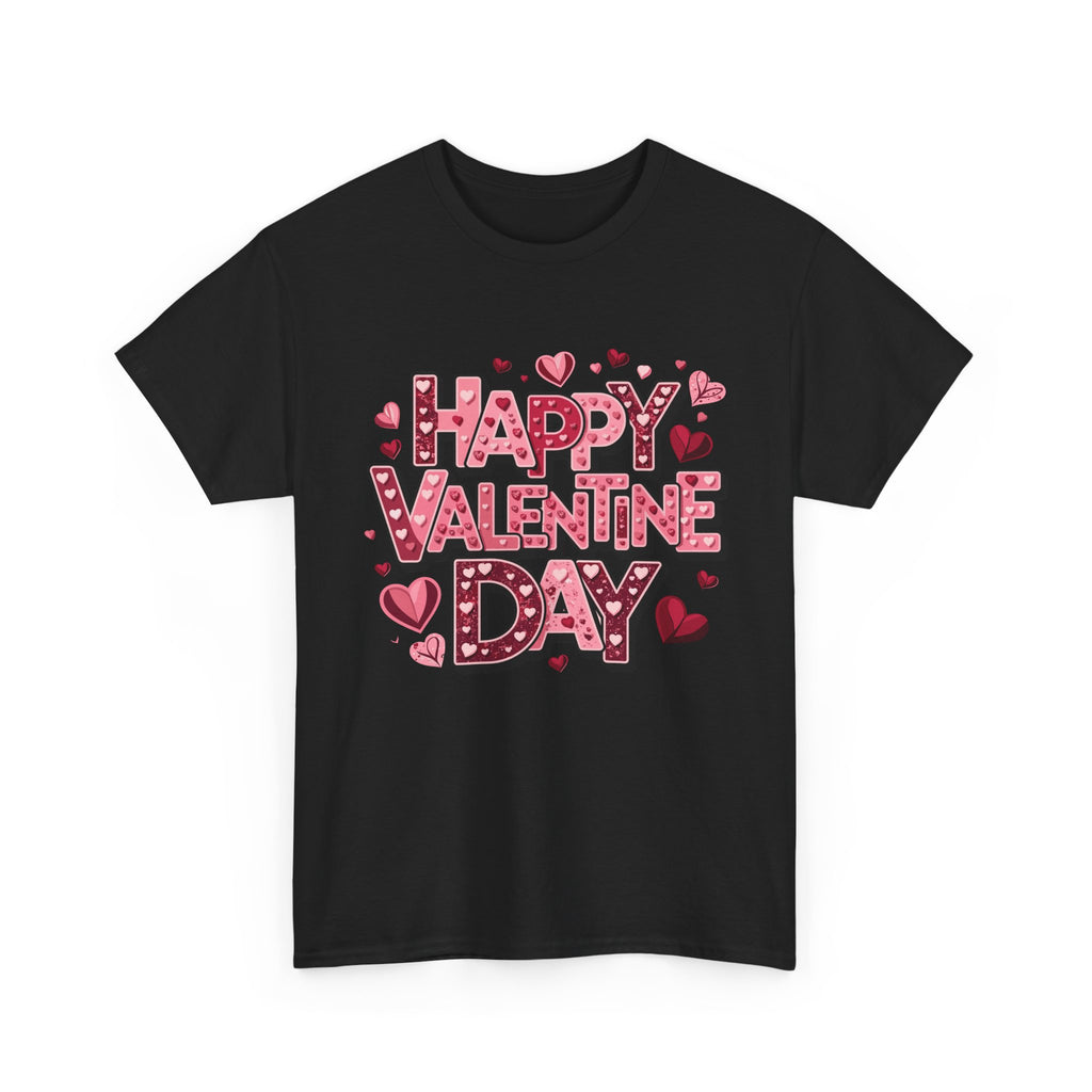 Valentine's Day Tee — 'Happy Valentine Day' Heart Graphic Shirt