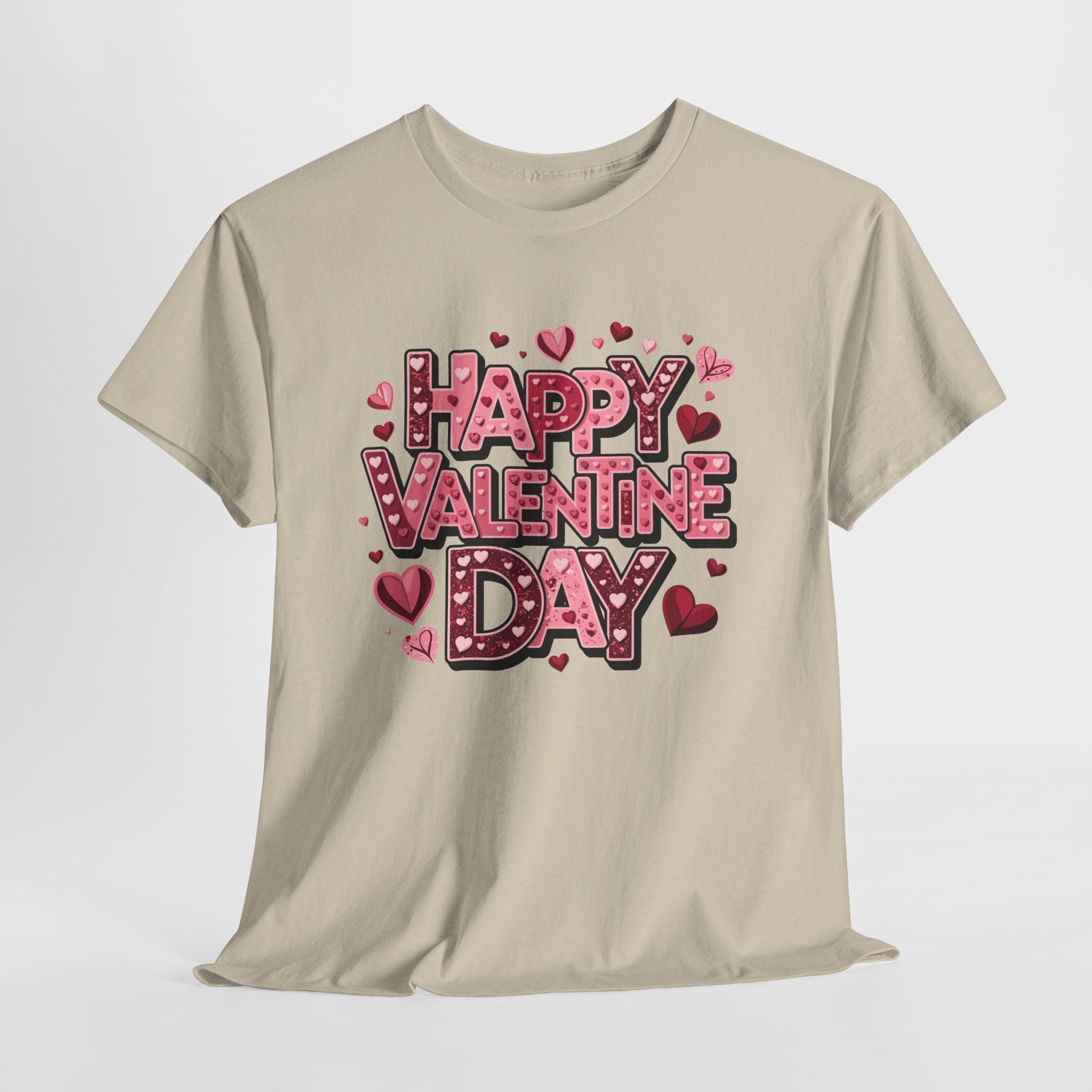 Valentine's Day Tee — 'Happy Valentine Day' Heart Graphic Shirt