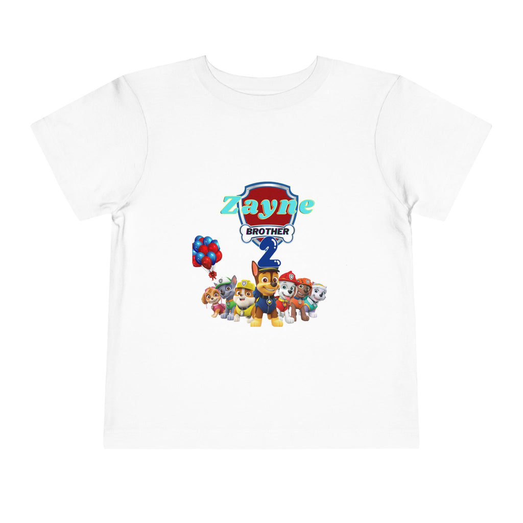 Personalized Toddler Tee — “Zayne Brother 2” Birthday Shirt