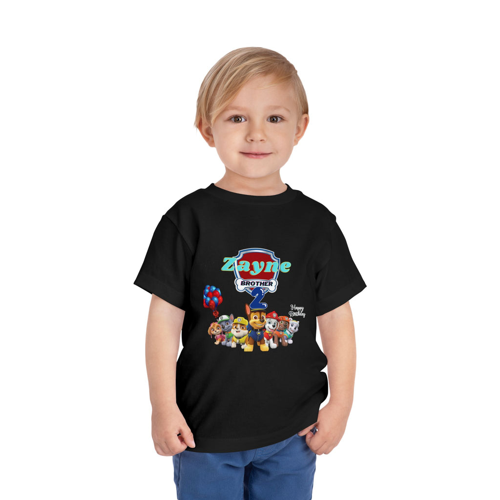 Personalized Toddler Tee — “Zayne Brother 2” Birthday Shirt