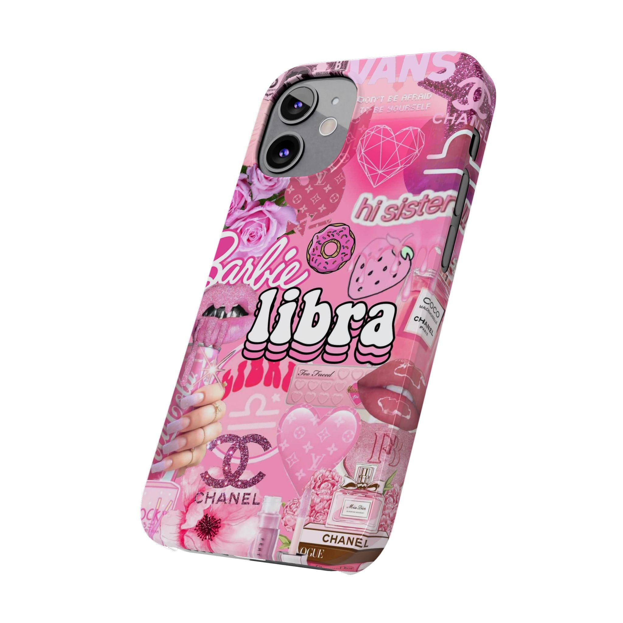 Libra Pink Collage Slim Phone Case