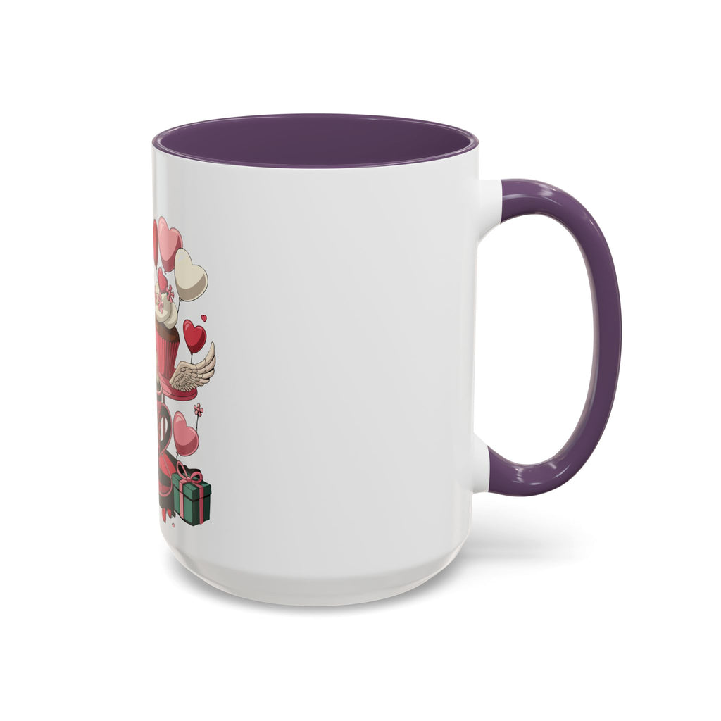 Valentine Dessert Love Accent Coffee Mug — Heart Cupcakes & Sweets 11/15oz