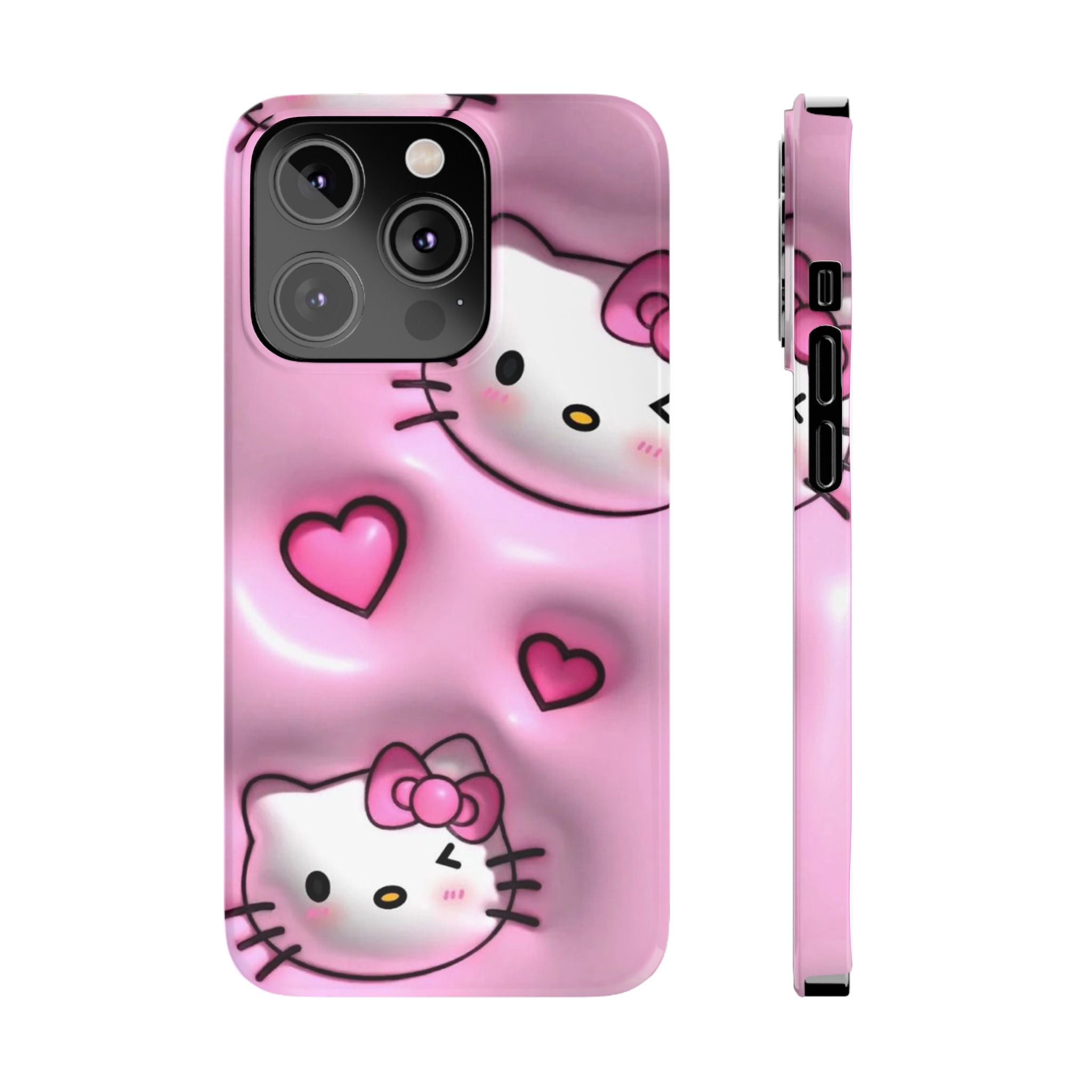 Hello Kitty Pink Hearts Slim Phone Case — Cute Kawaii iPhone Cover