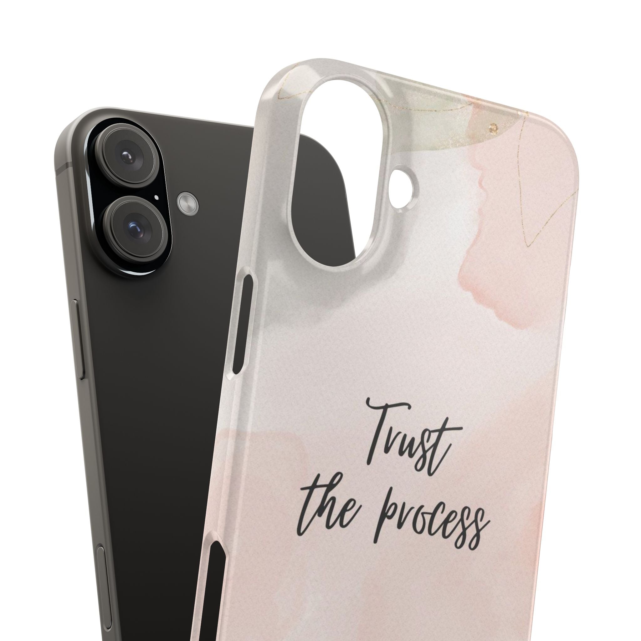 Slim Phone Case — Trust the Process Floral Watercolor Phone Cover