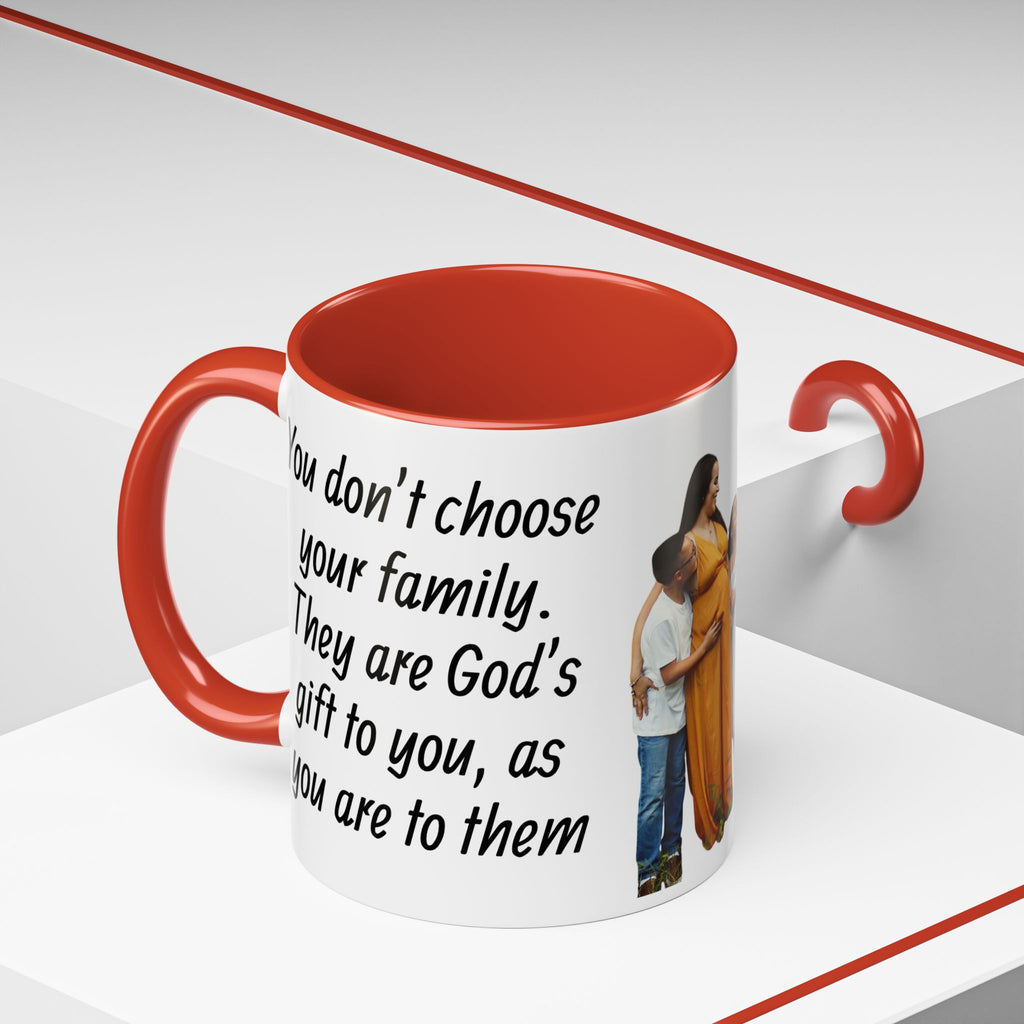 Personalized Family Photo Accent Coffee Mug — Custom 11/15oz Gift