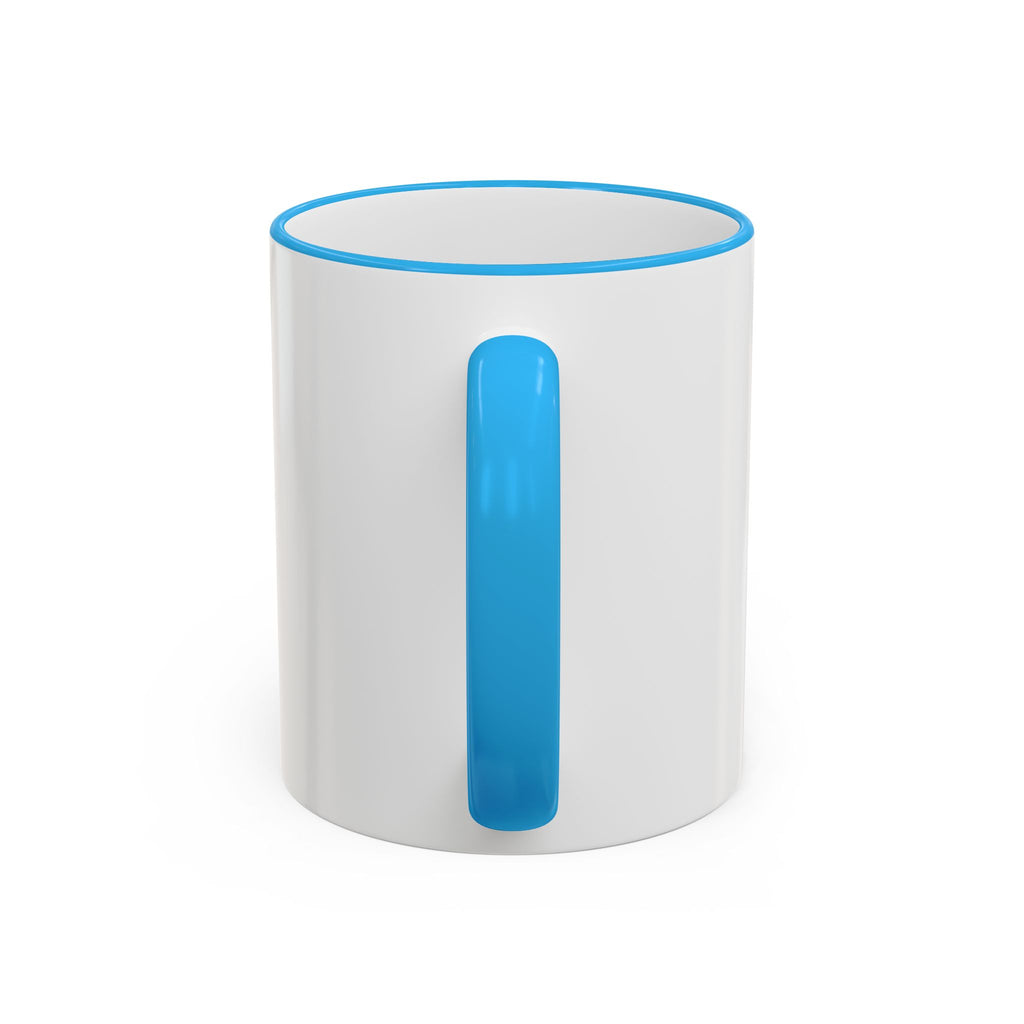 Life Begins After Coffee Accent Rim Mug — Cute Script Coffee Lover Gift (11oz/15oz)