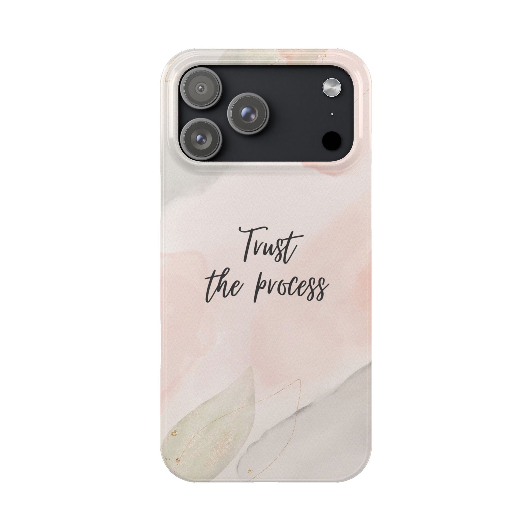 Slim Phone Case — Trust the Process Floral Watercolor Phone Cover