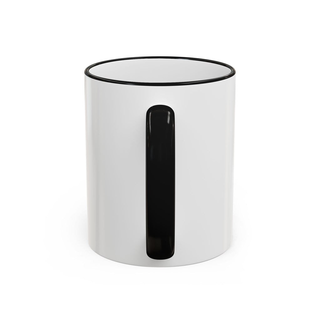 Life Begins After Coffee Accent Rim Mug — Cute Script Coffee Lover Gift (11oz/15oz)