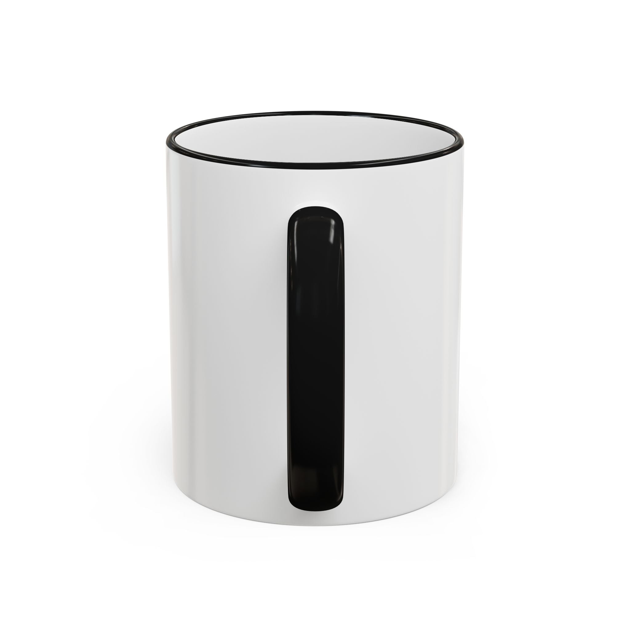 Life Begins After Coffee Accent Rim Mug — Cute Script Coffee Lover Gift (11oz/15oz)