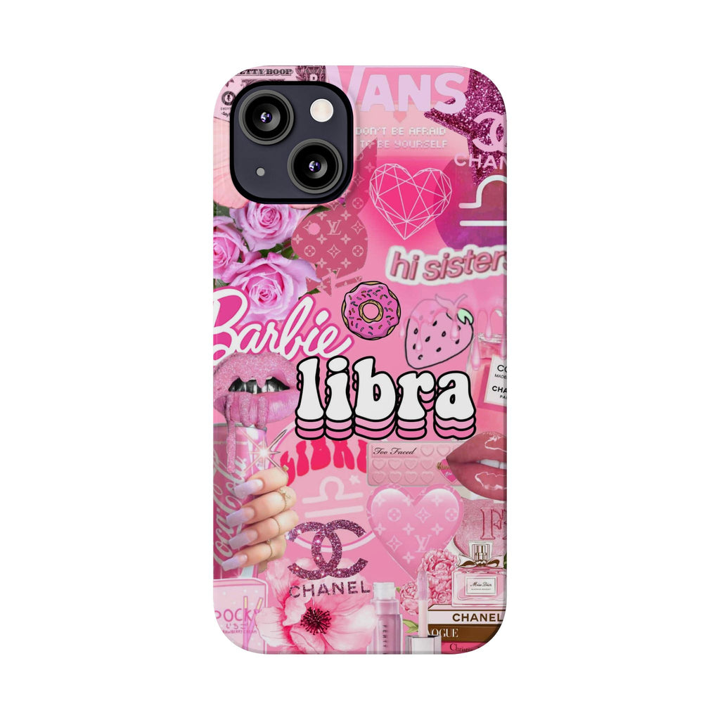 Libra Pink Collage Slim Phone Case