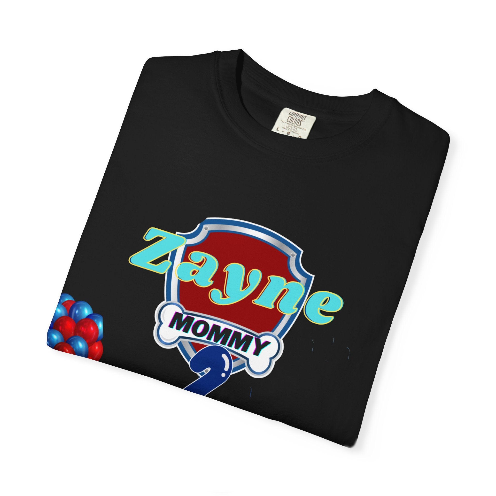 Kids' Paw Patrol Birthday T-Shirt — "Zayne Mommy 2" Personalized Party Tee