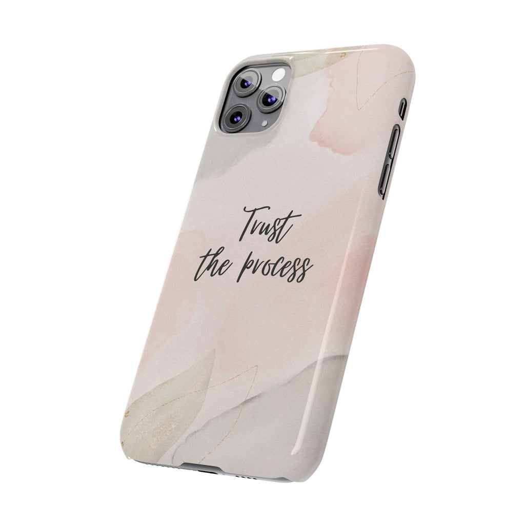 Slim Phone Case — Trust the Process Floral Watercolor Phone Cover