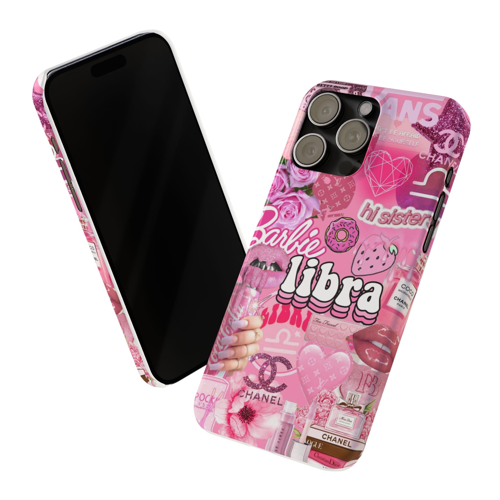 Libra Pink Collage Slim Phone Case