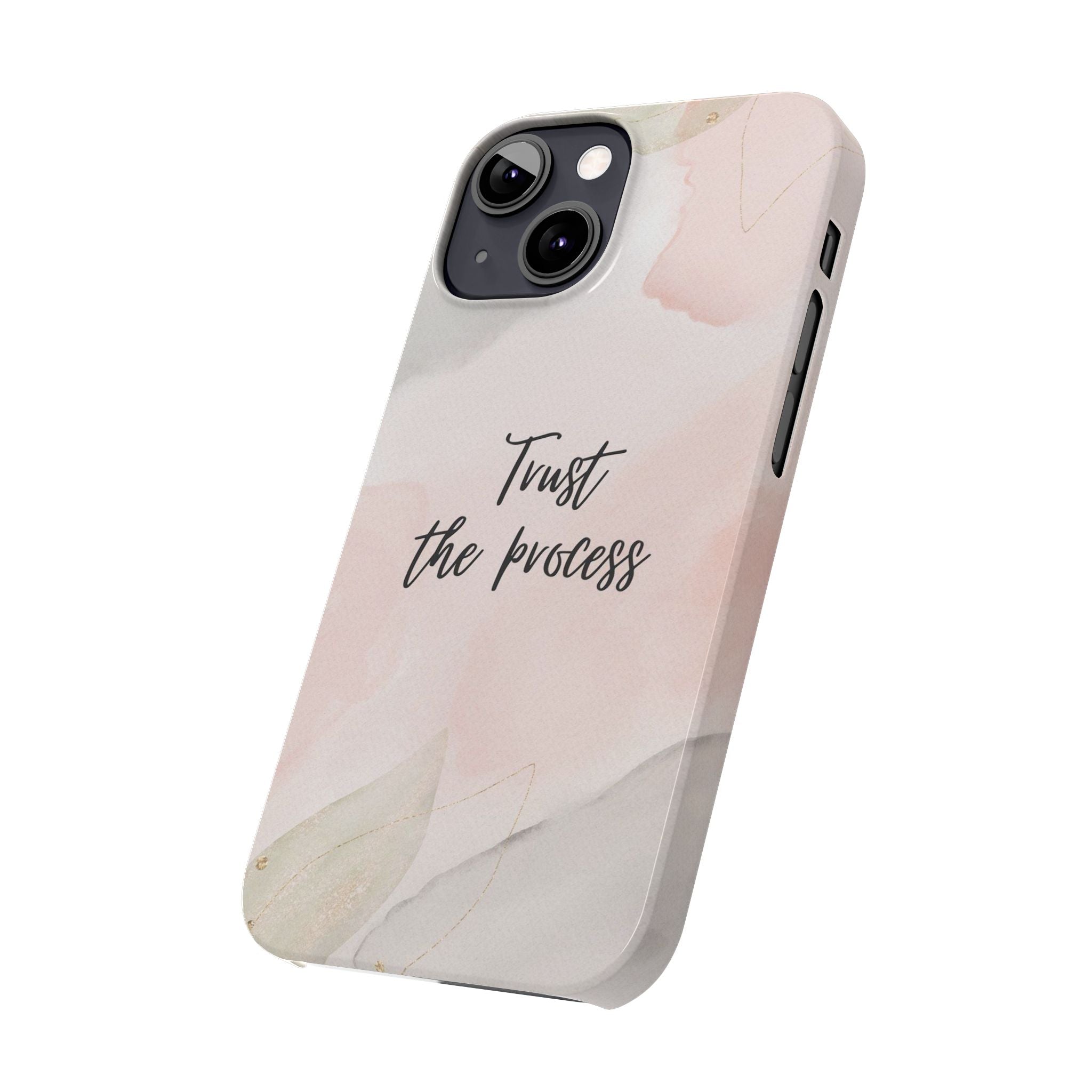Slim Phone Case — Trust the Process Floral Watercolor Phone Cover