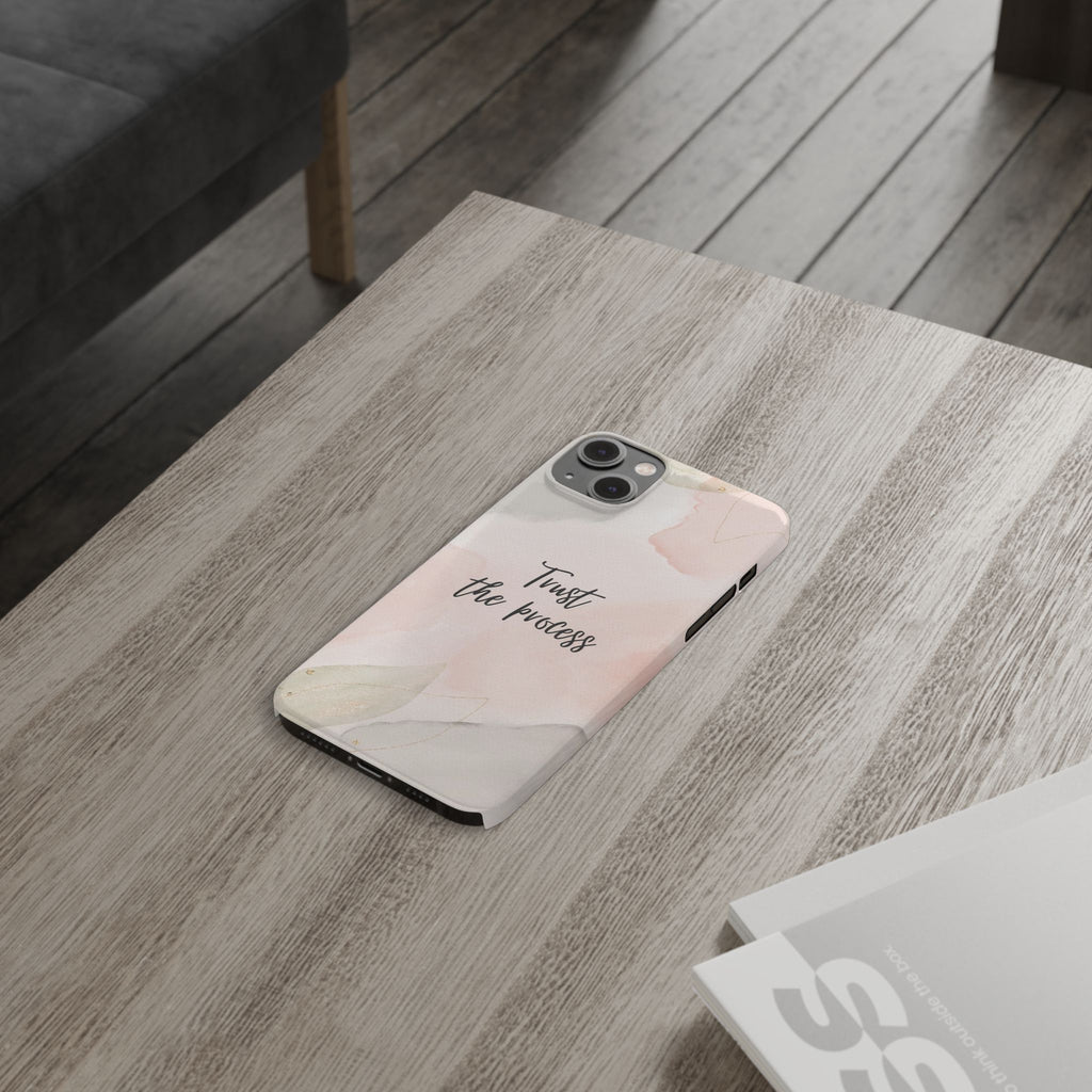 Slim Phone Case — Trust the Process Floral Watercolor Phone Cover