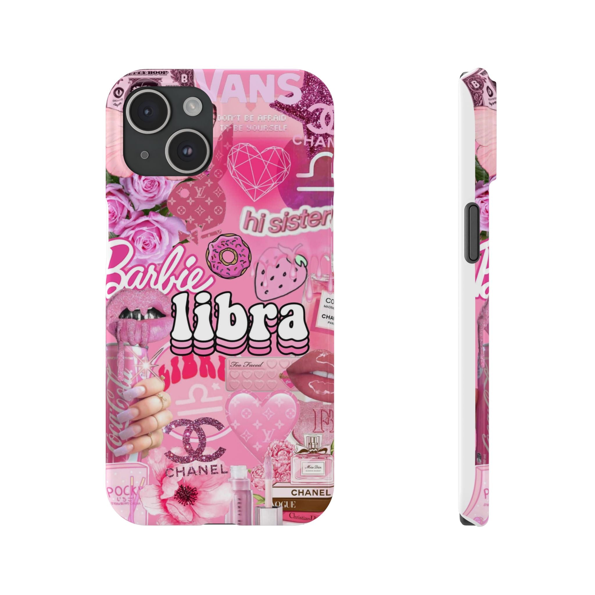 Libra Pink Collage Slim Phone Case